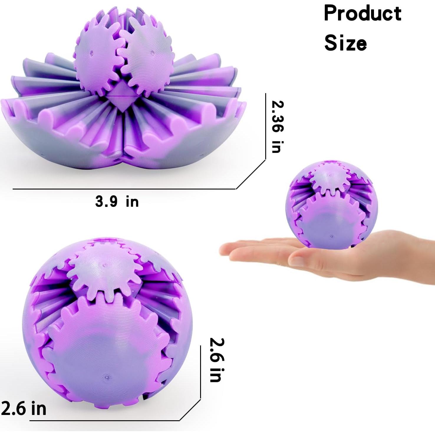 4PCS Juguete Antiestrés Bola de Engranaje 3D 6.6 cm
