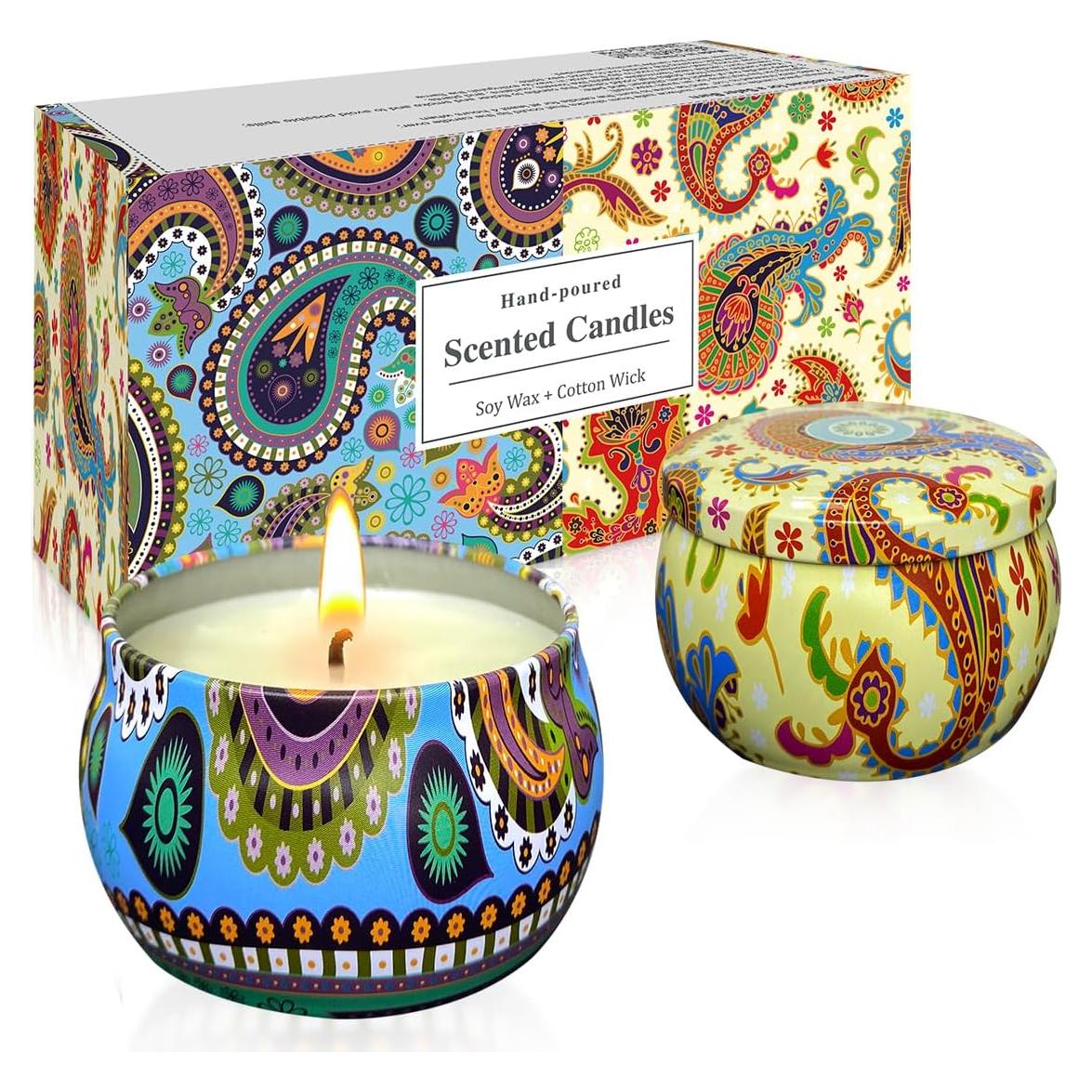Velas Aromáticas de Cera de Soja Lomangdi 2PCS 124.74g