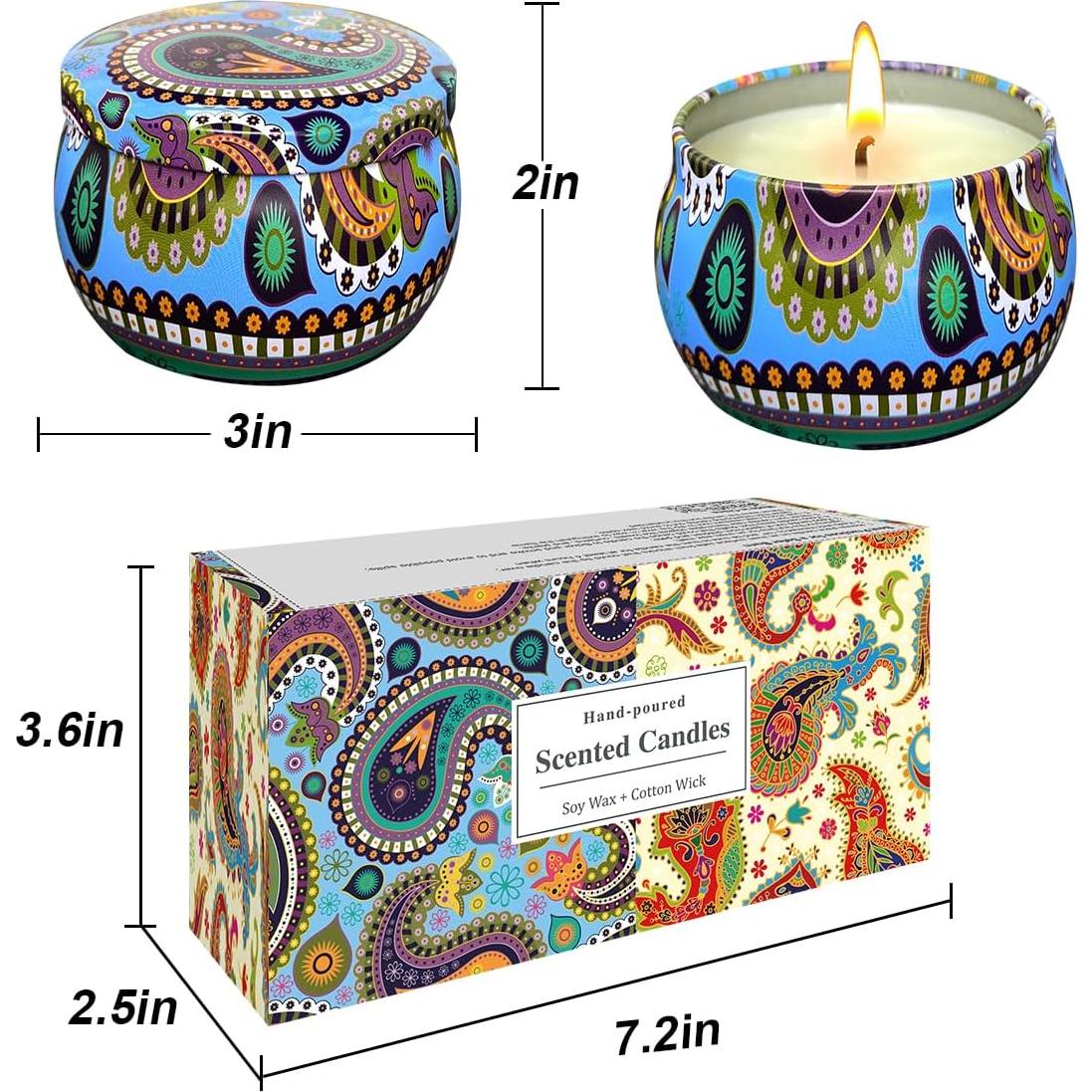 Velas Aromáticas de Cera de Soja Lomangdi 2PCS 124.74g