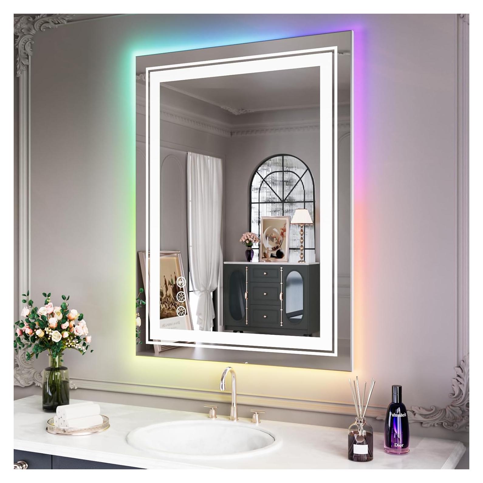 Espejo LED Snowdool 50.8x71.1 cm con Retroiluminación RGB