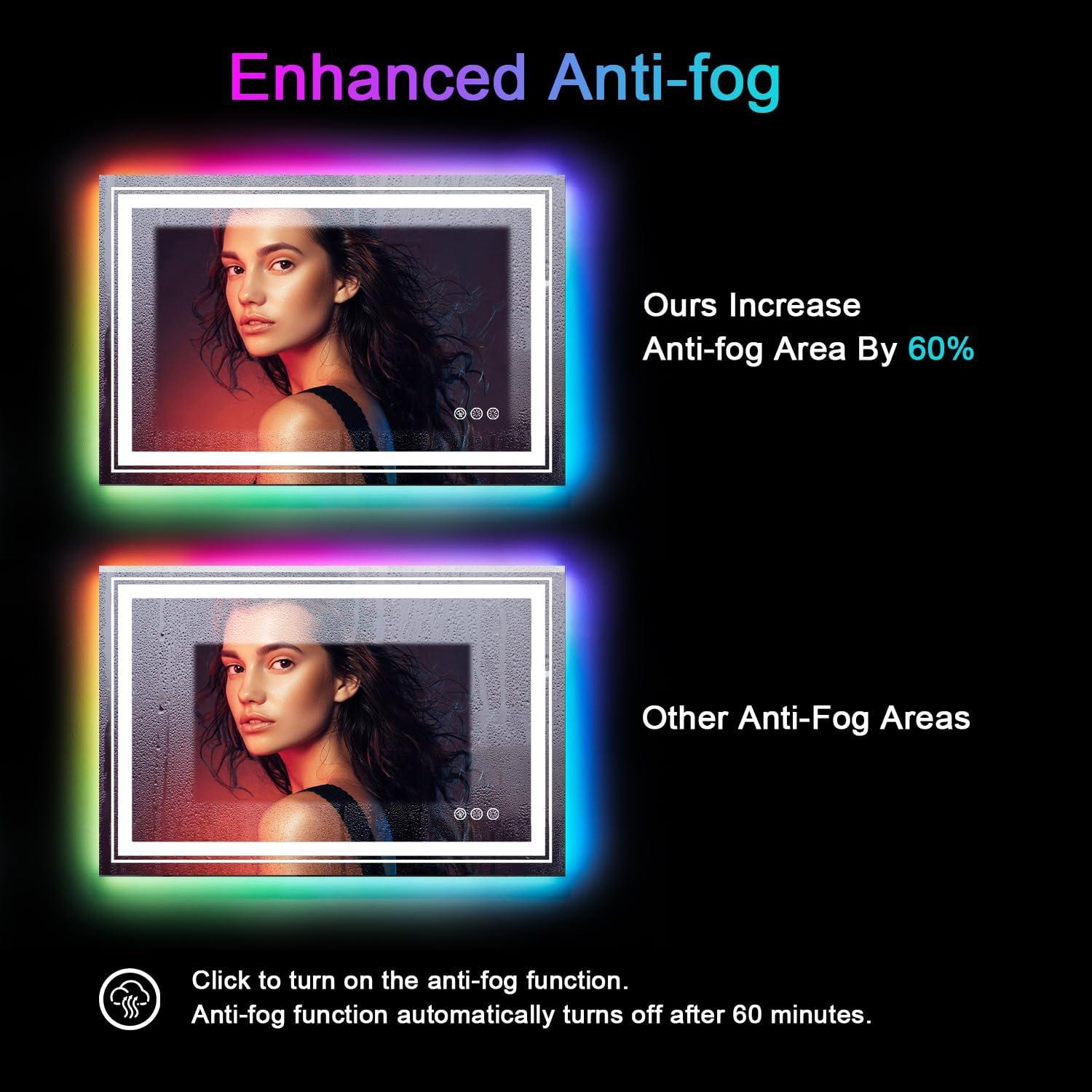 Espejo LED Snowdool 50.8x71.1 cm con Retroiluminación RGB