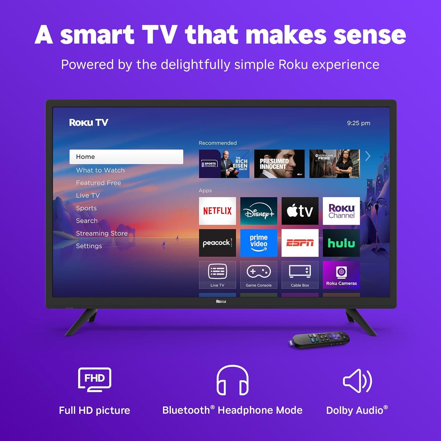 Roku Smart TV 32" Full HD 1080p - Control Remoto por Voz