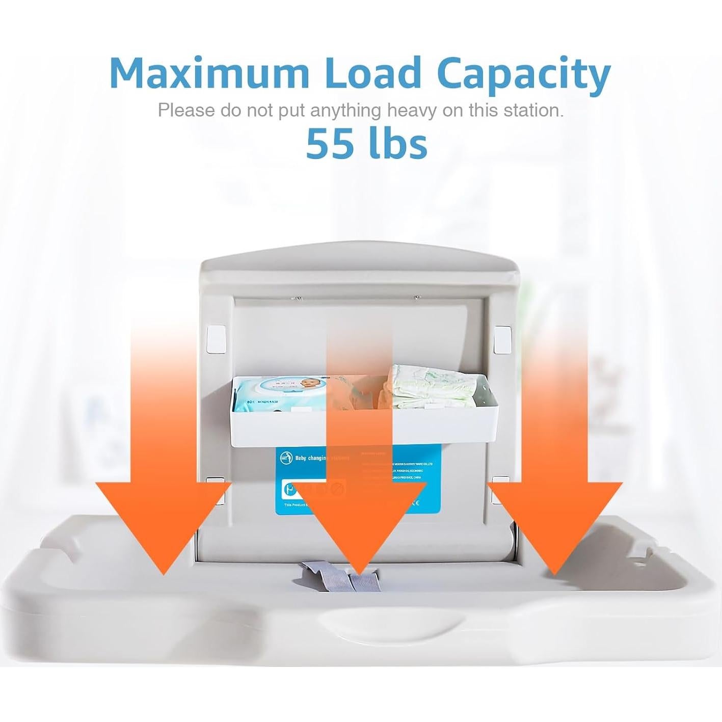 Estación de Cambio de Bebé Ksitex Plegable HDPE 49.9kg