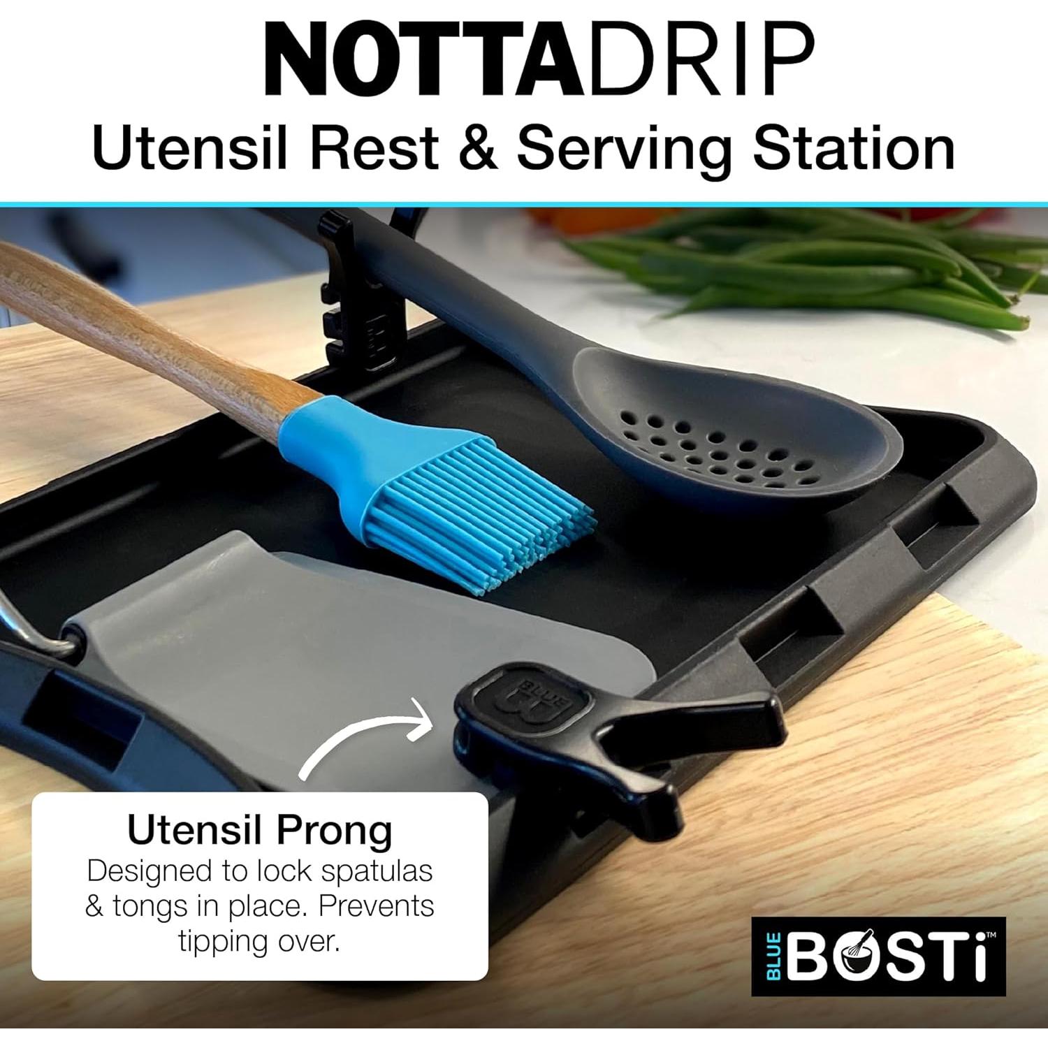 Reposapucheros de Silicona Nottadrip - Set de 3 Piezas Negro