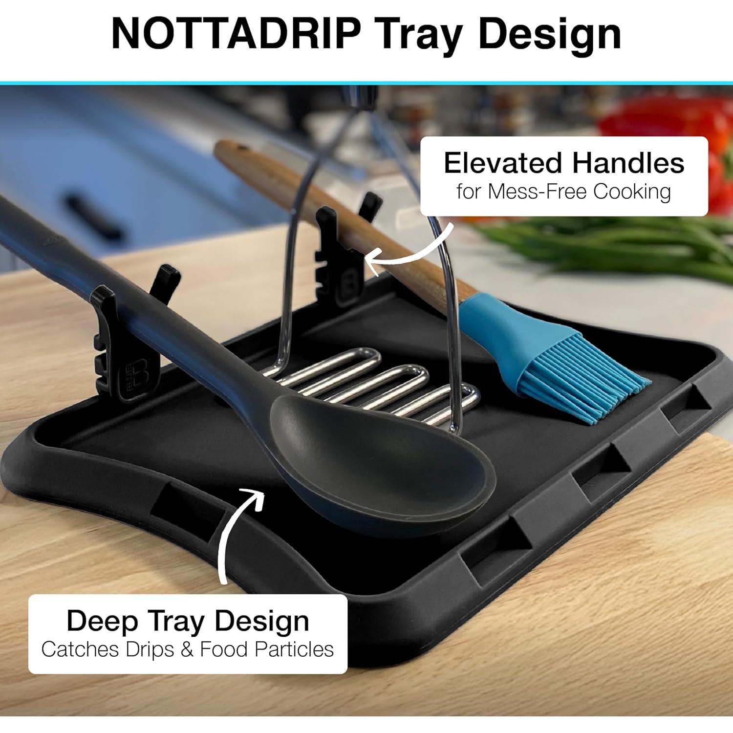 Reposapucheros de Silicona Nottadrip - Set de 3 Piezas Negro