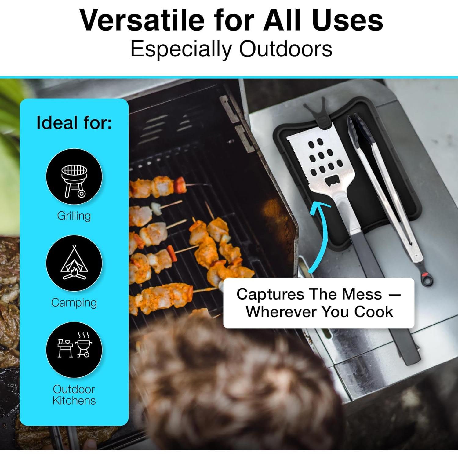 Reposapucheros de Silicona Nottadrip - Set de 3 Piezas Negro