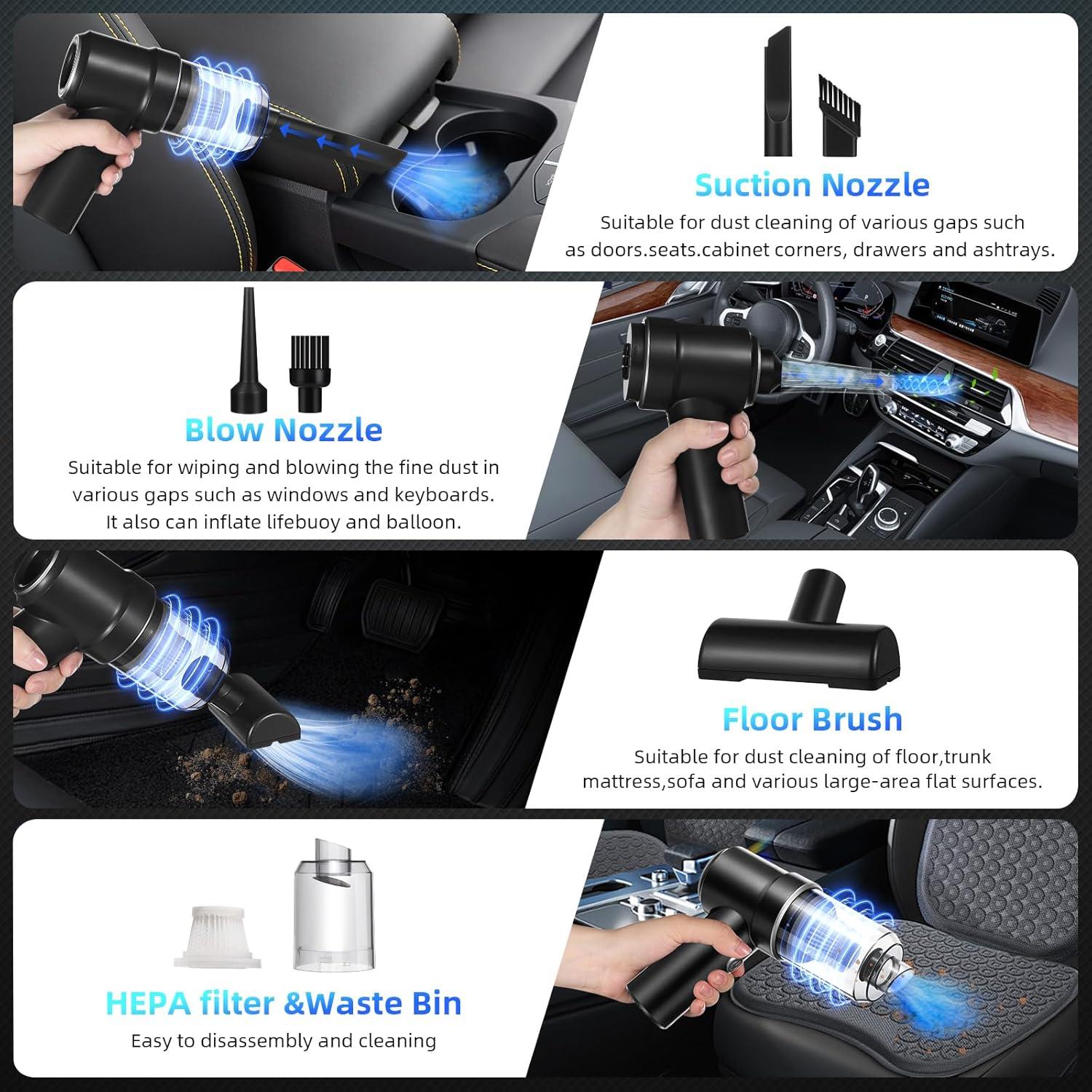 Aspiradora de Coche Inalámbrica Tejecu TEJECU117C 120W HEPA