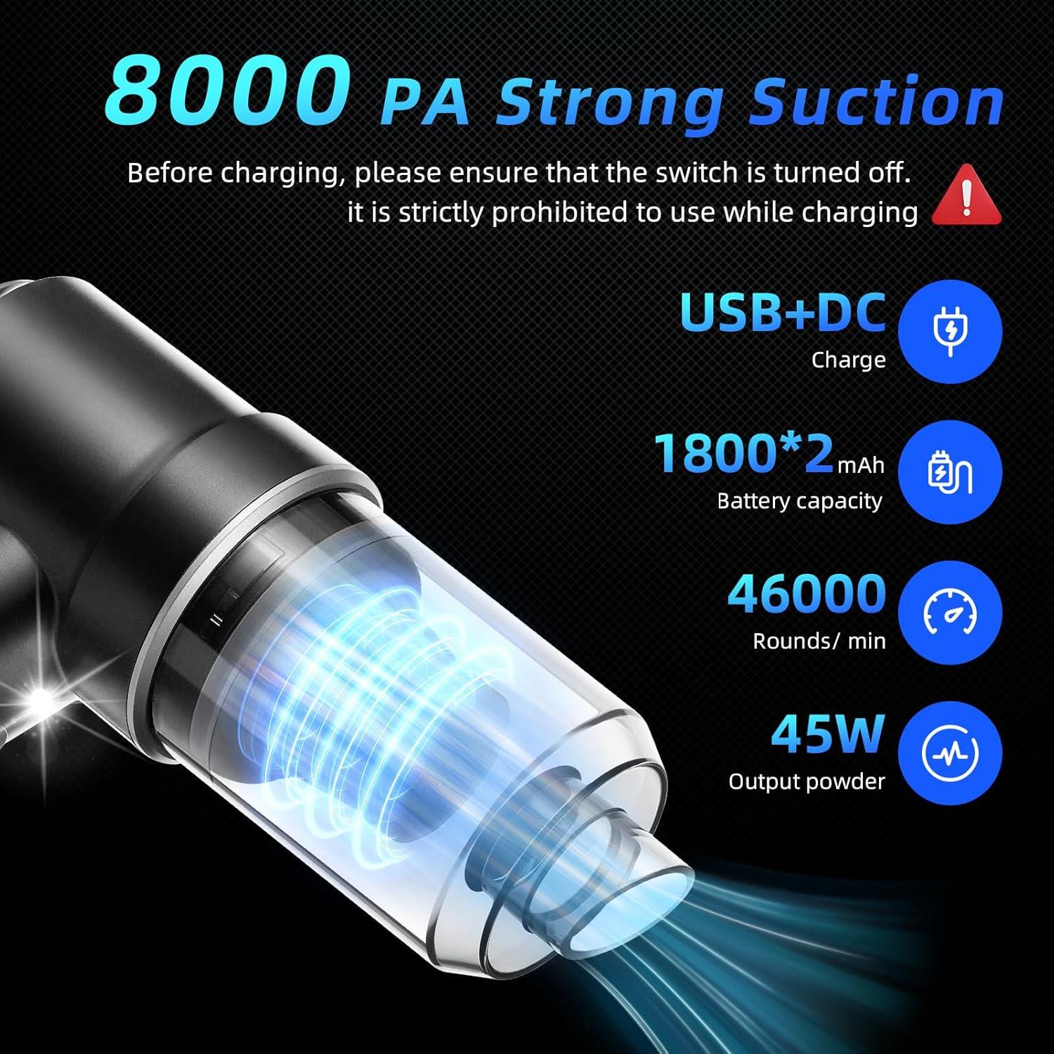 Aspiradora de Coche Inalámbrica Tejecu TEJECU117C 120W HEPA