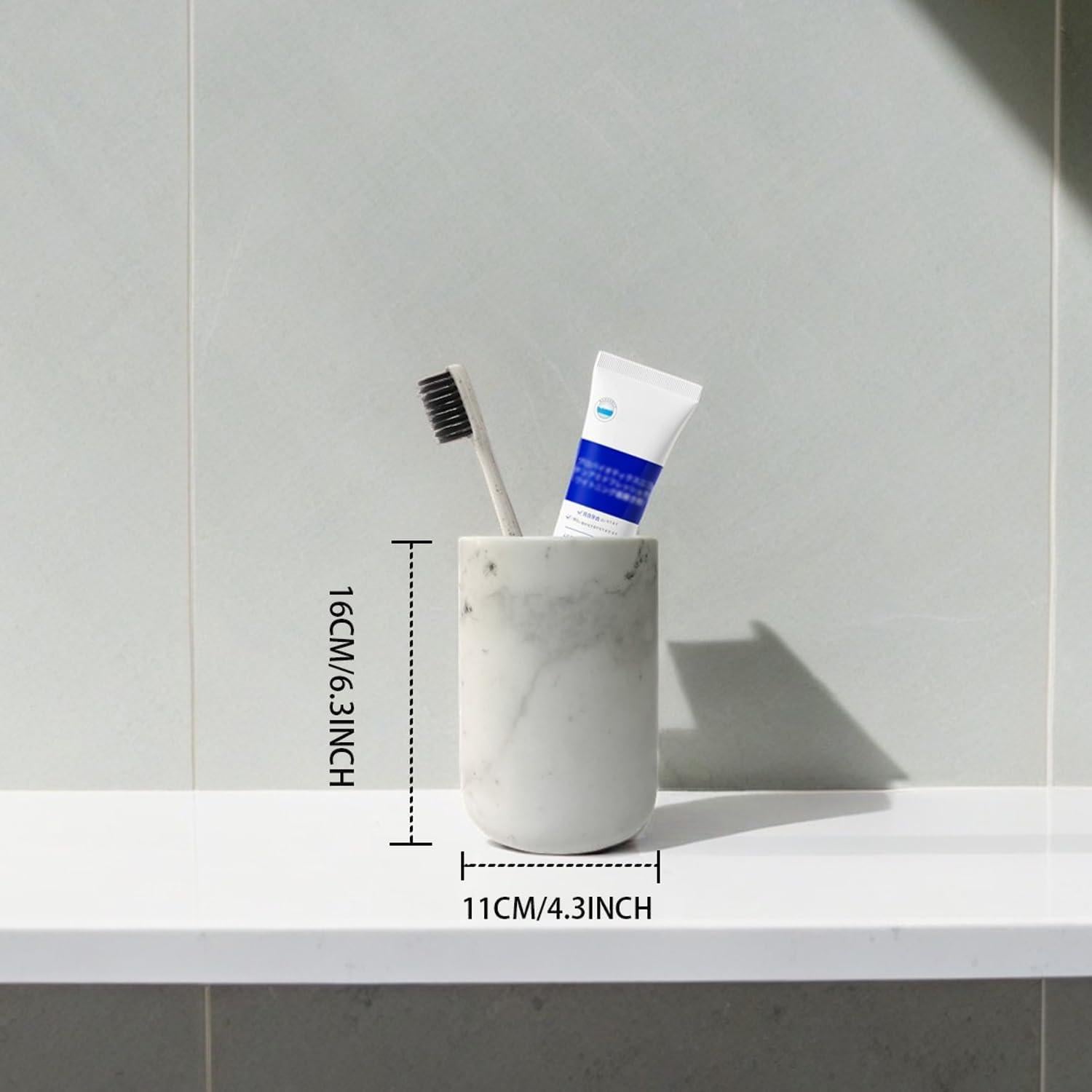 Soporte de Cepillo de Dientes N NANSHOP de Mármol Natural