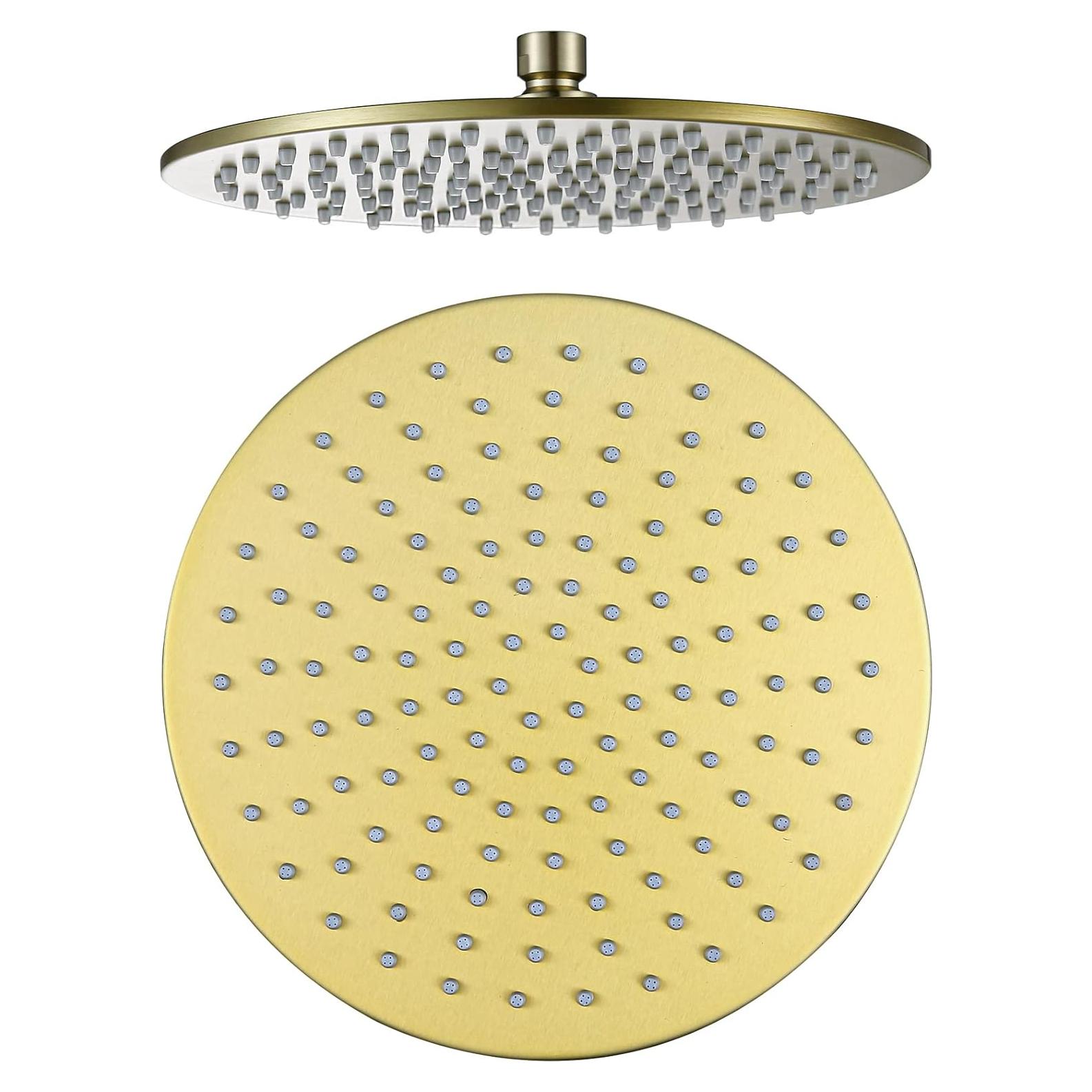 Cabezal de Ducha de Lluvia RANDOM 10" Dorado Cepillado Acero Inoxidable