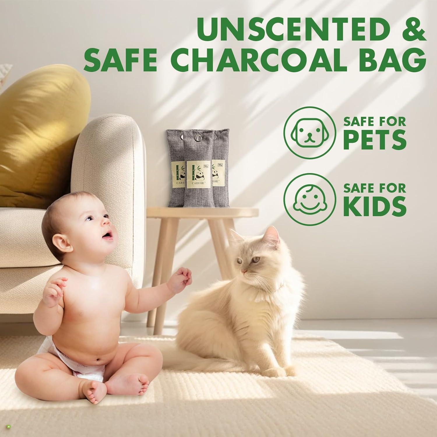 Paquete de 6 Bolsas Desodorantes de Carbón Activado CAREHE 50g