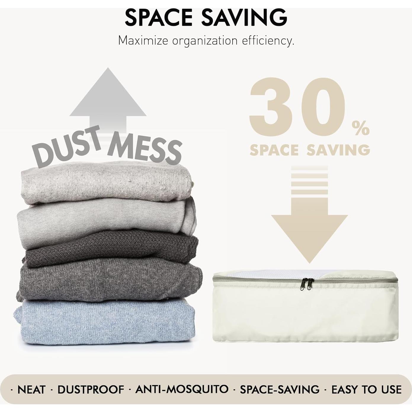 Set de Cubos de Empaque WVM 8 Piezas Beige para Viaje