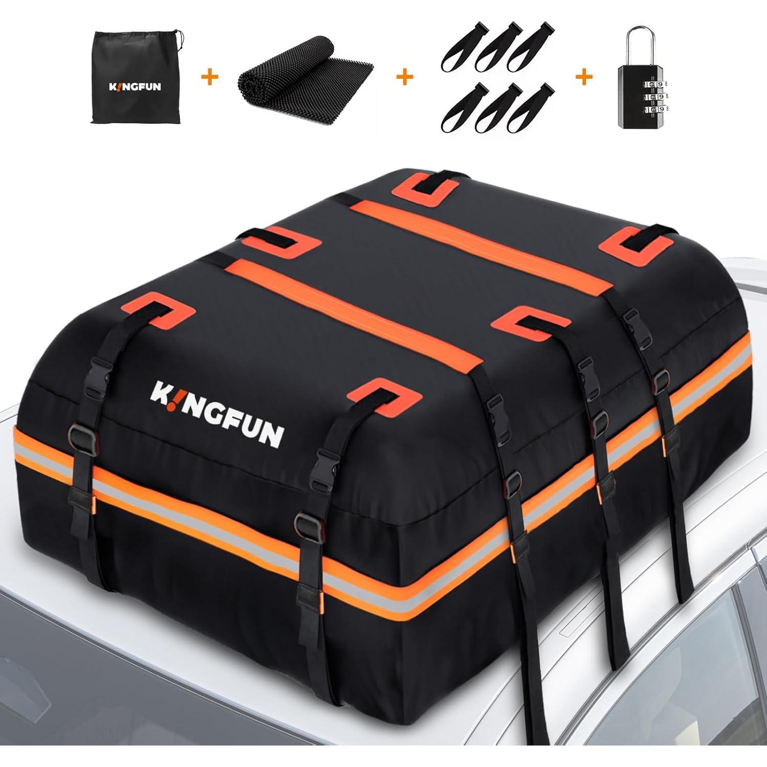 Transportador de Carga de Techo Kingfun 15 Pies³ Impermeable