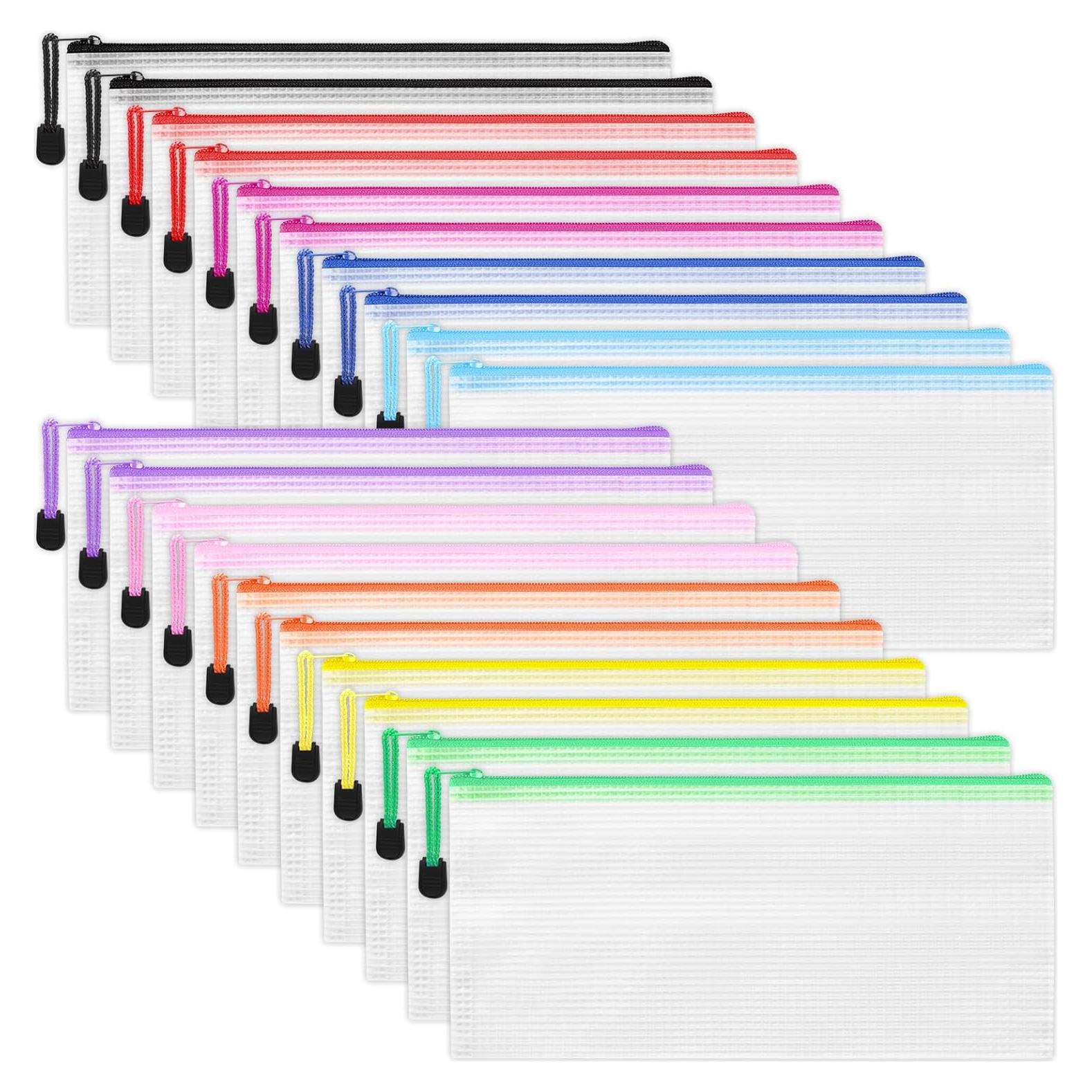 Bolsa de Cremallera de Malla EOOUT 20pcs 24x11 cm Multicolor