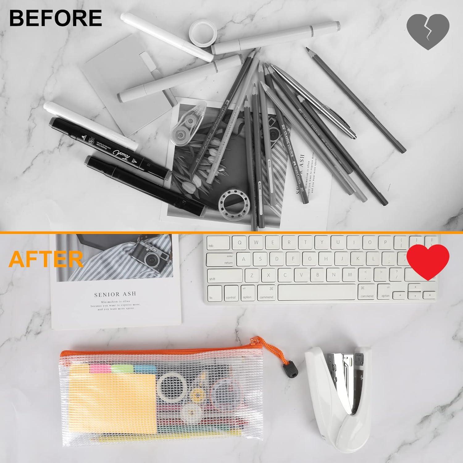 Bolsa de Cremallera de Malla EOOUT 20pcs 24x11 cm Multicolor