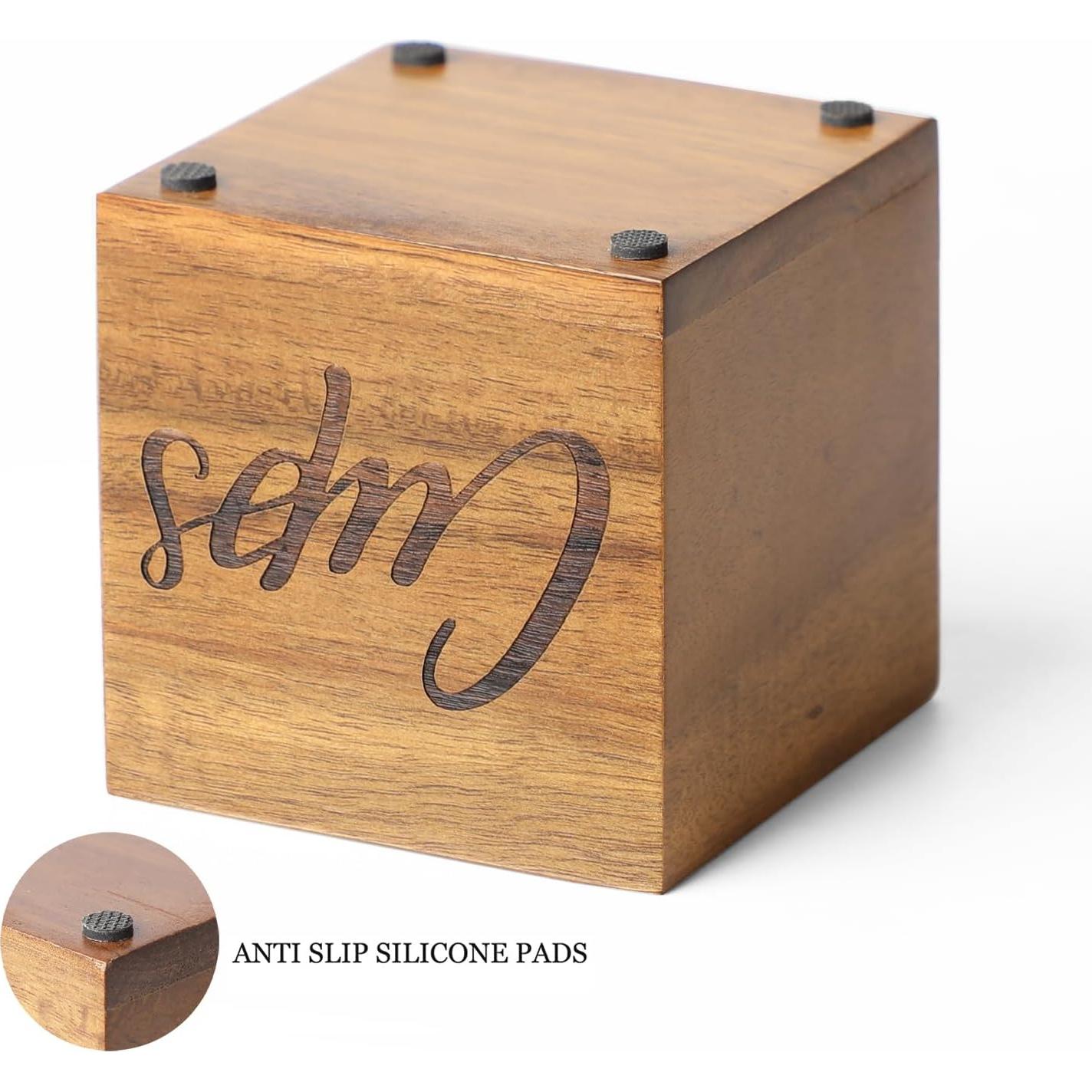 Soporte para Tazas de Madera de Acacia LBEMEY - Pequeño