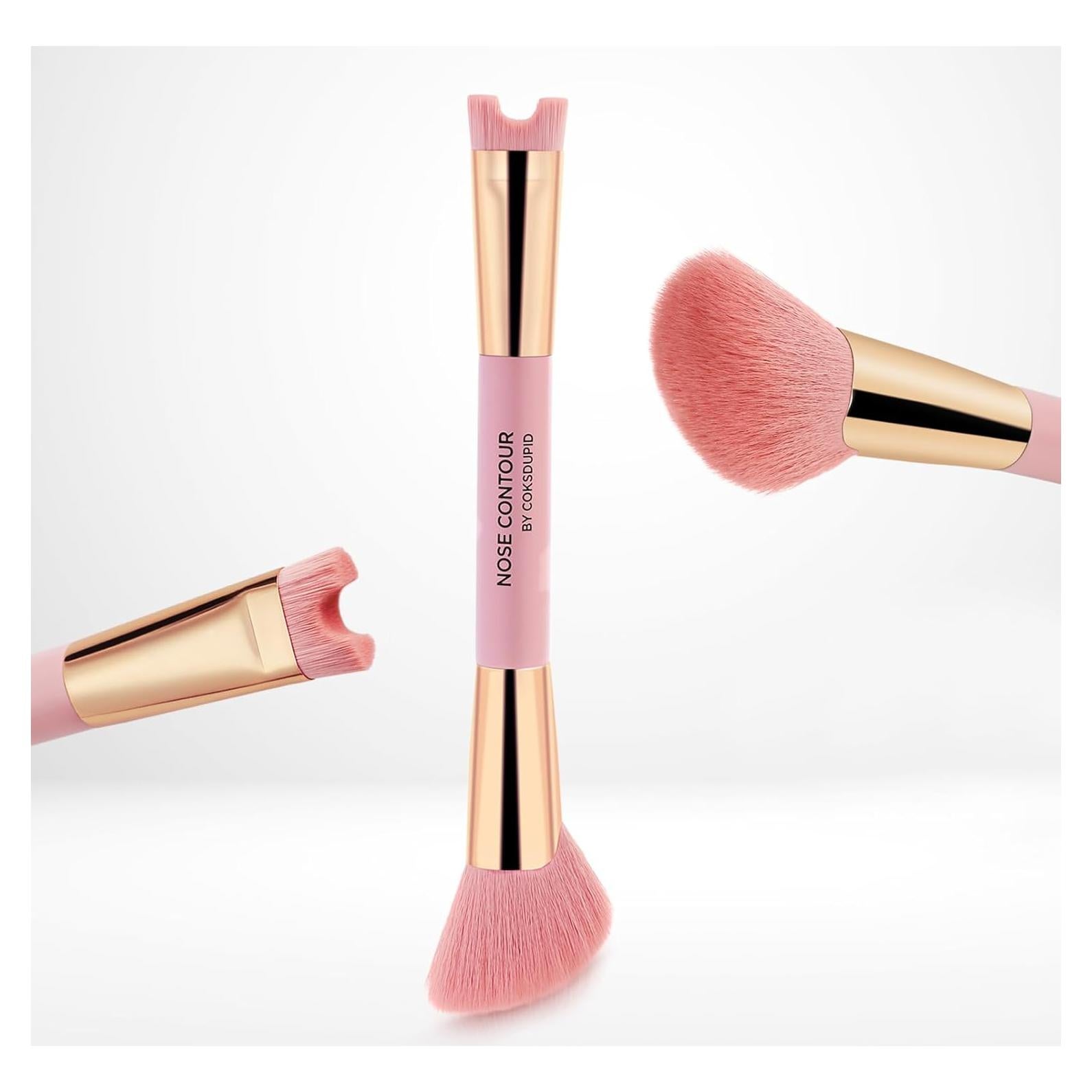 Brocha de Contorno de Nariz 2-en-1 Yuanxiang Rosa