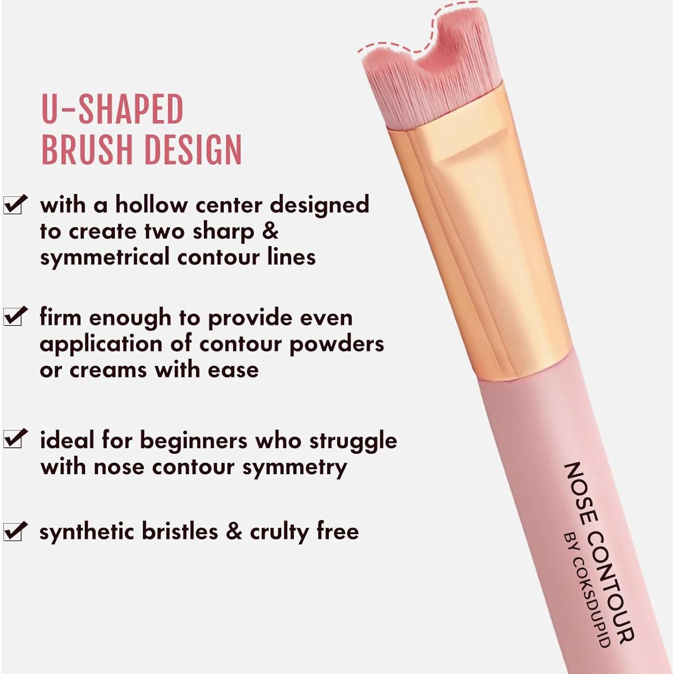 Brocha de Contorno de Nariz 2-en-1 Yuanxiang Rosa