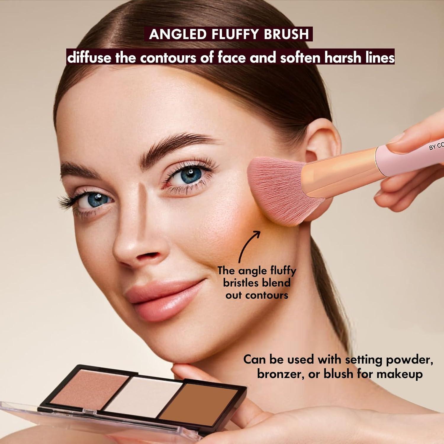 Brocha de Contorno de Nariz 2-en-1 Yuanxiang Rosa