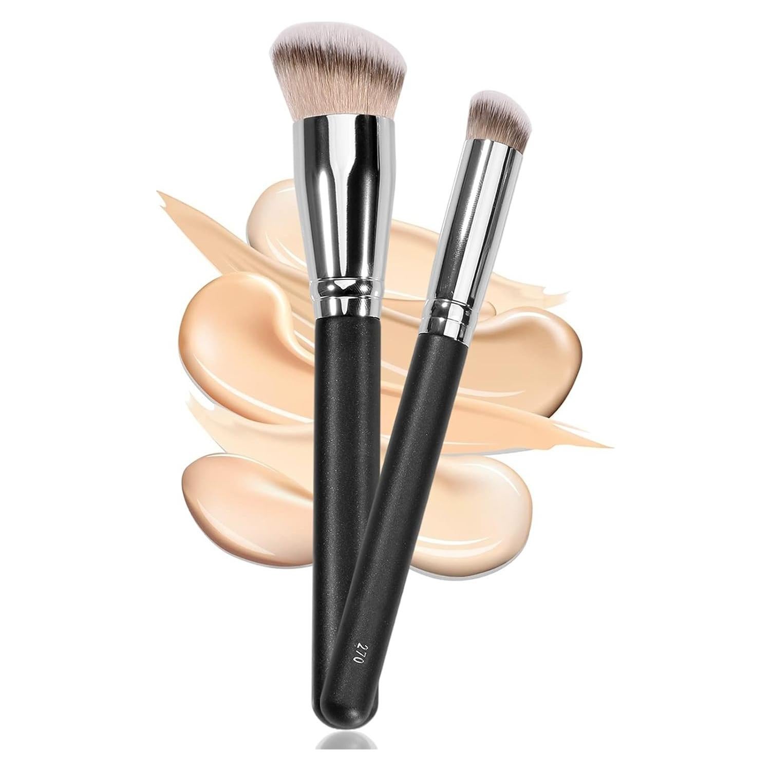 Set de Brochas de Maquillaje Kugge - 2PCS Base y Corrector