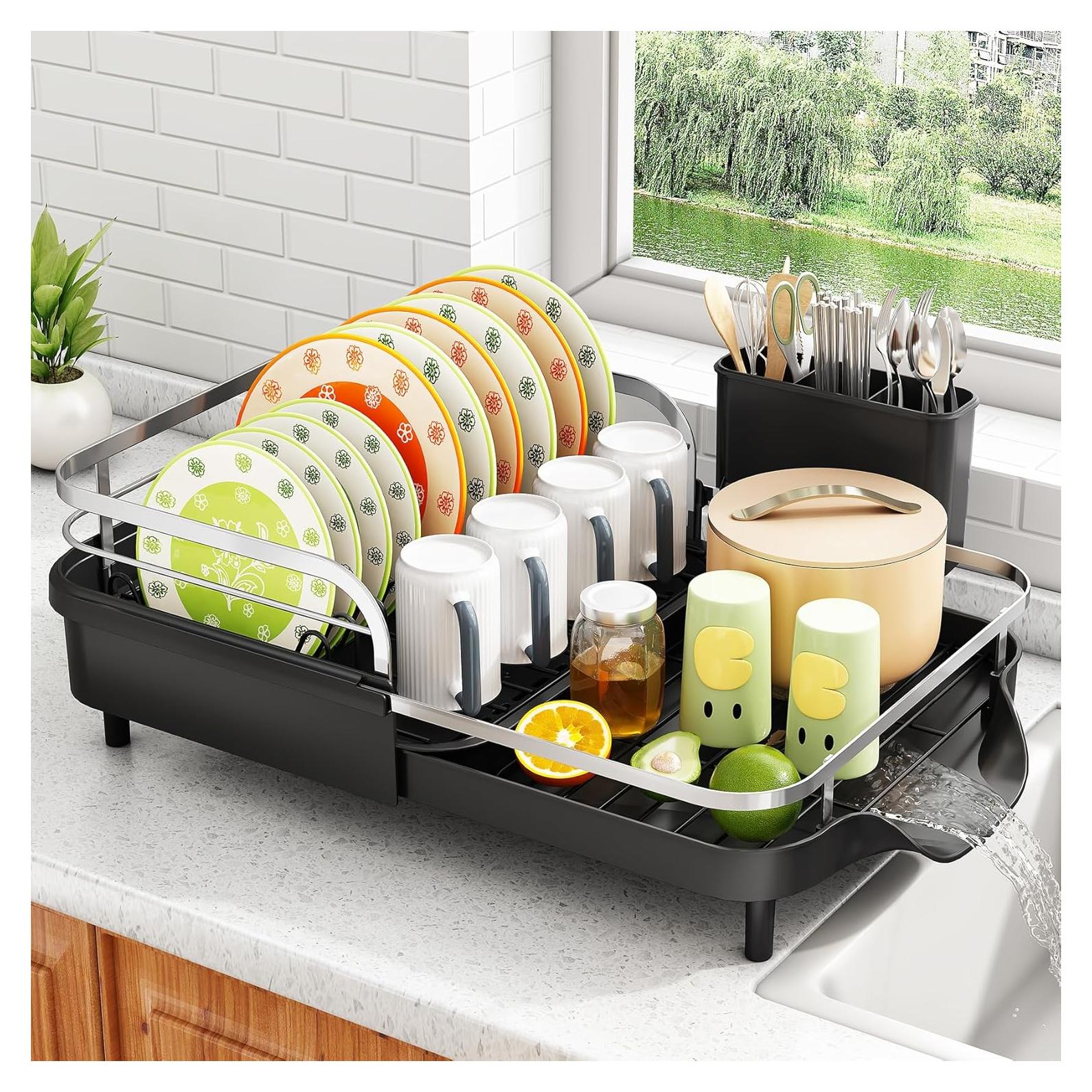 Escurridor de Platos Expandible SAYZH Negro 38.9-56.4 cm