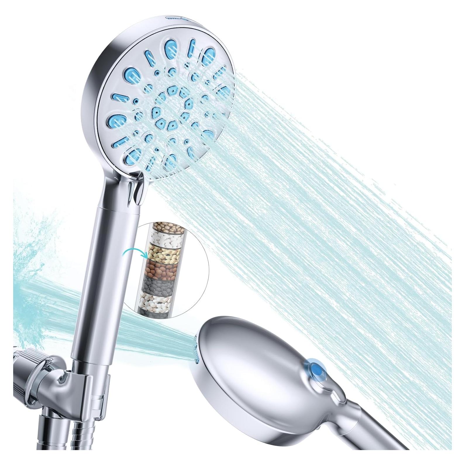 Cabezal de Ducha Filtrado VXV AMH-DS8030 8 Modos Cromo