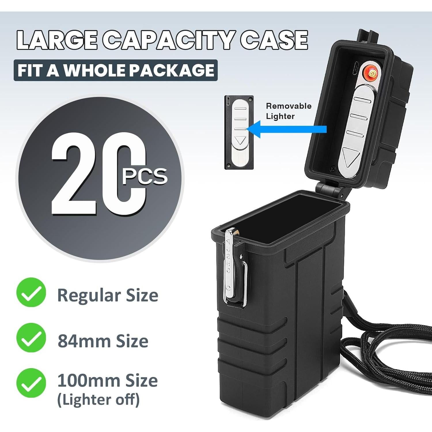 Estuche Impermeable Lypobala con Encendedor USB 84mm