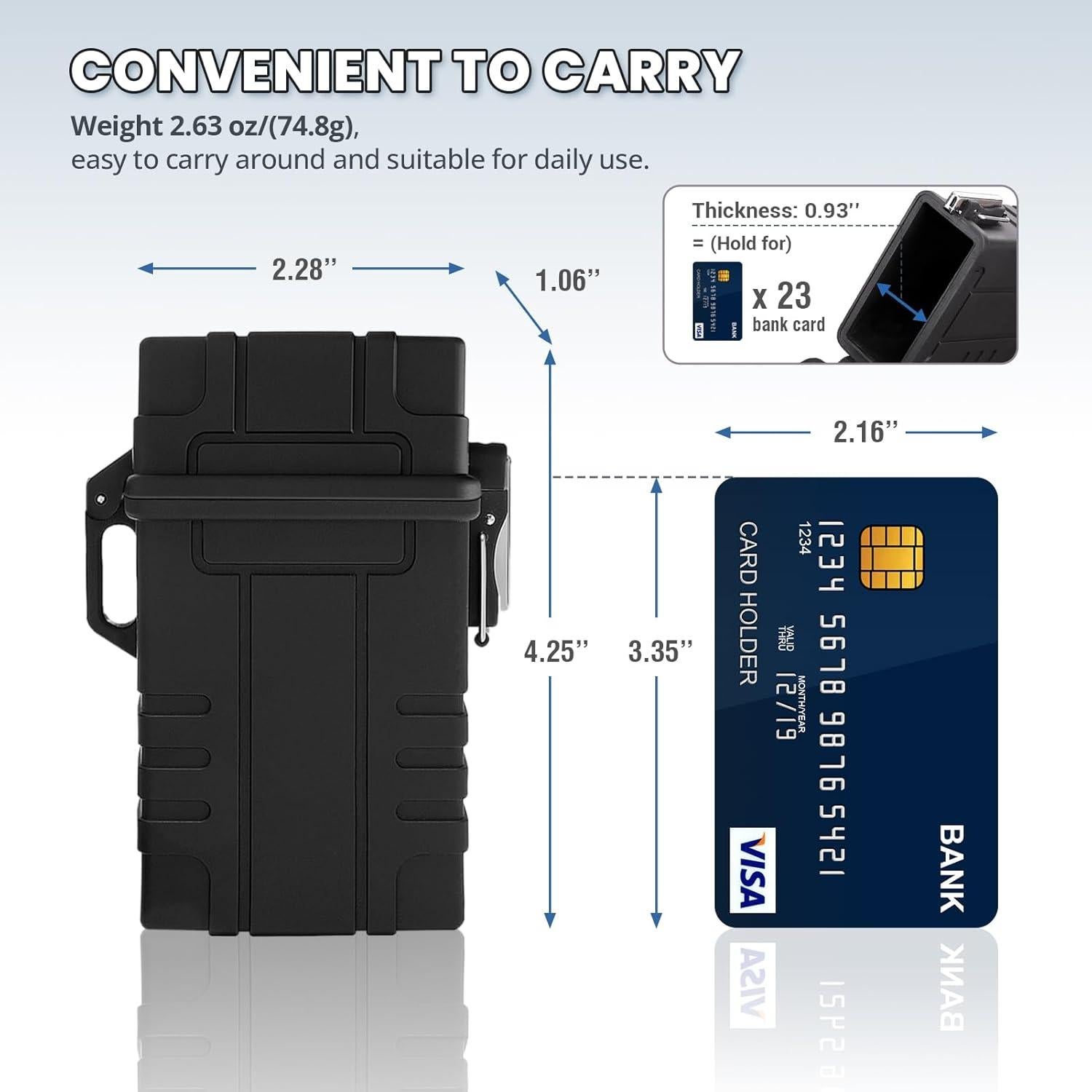 Estuche Impermeable Lypobala con Encendedor USB 84mm