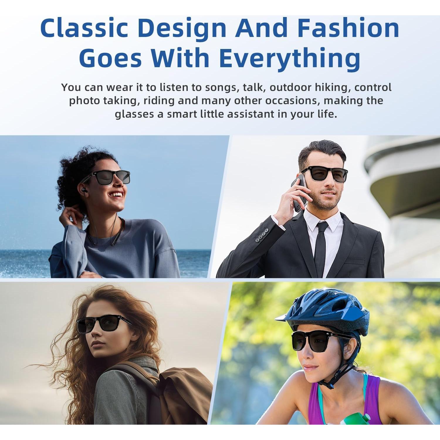 Gafas Inteligentes Tulbeys E13 Bluetooth UV400 Impermeables