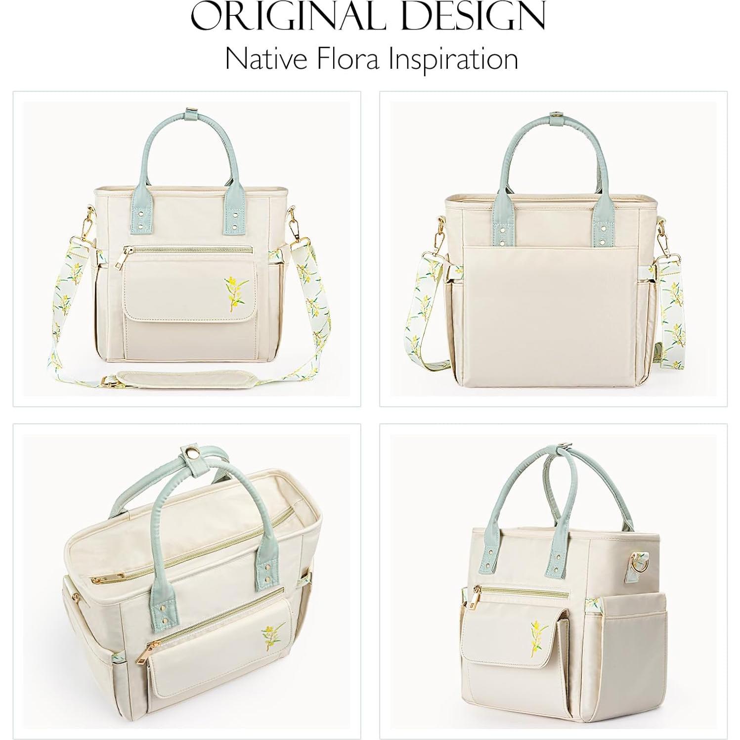 Bolsa de Almuerzo Aislada GLORIEROO Beige 11L Floral