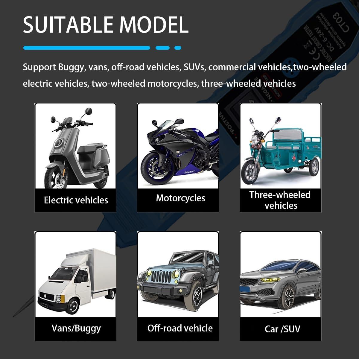 Probador de Circuito de Potencia OnReTul CT03 6-24V CC