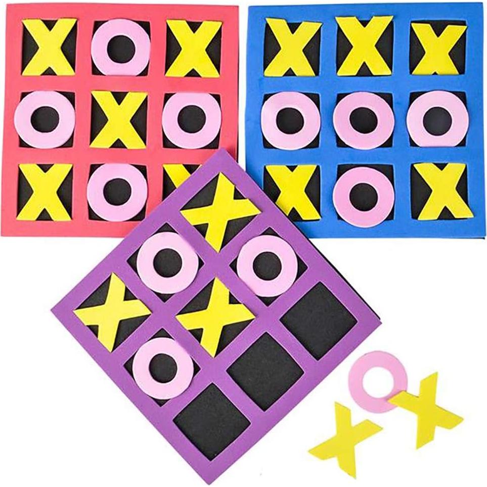 Juego de Tres en Raya de Espuma The Dreidel Company - 12 Piezas