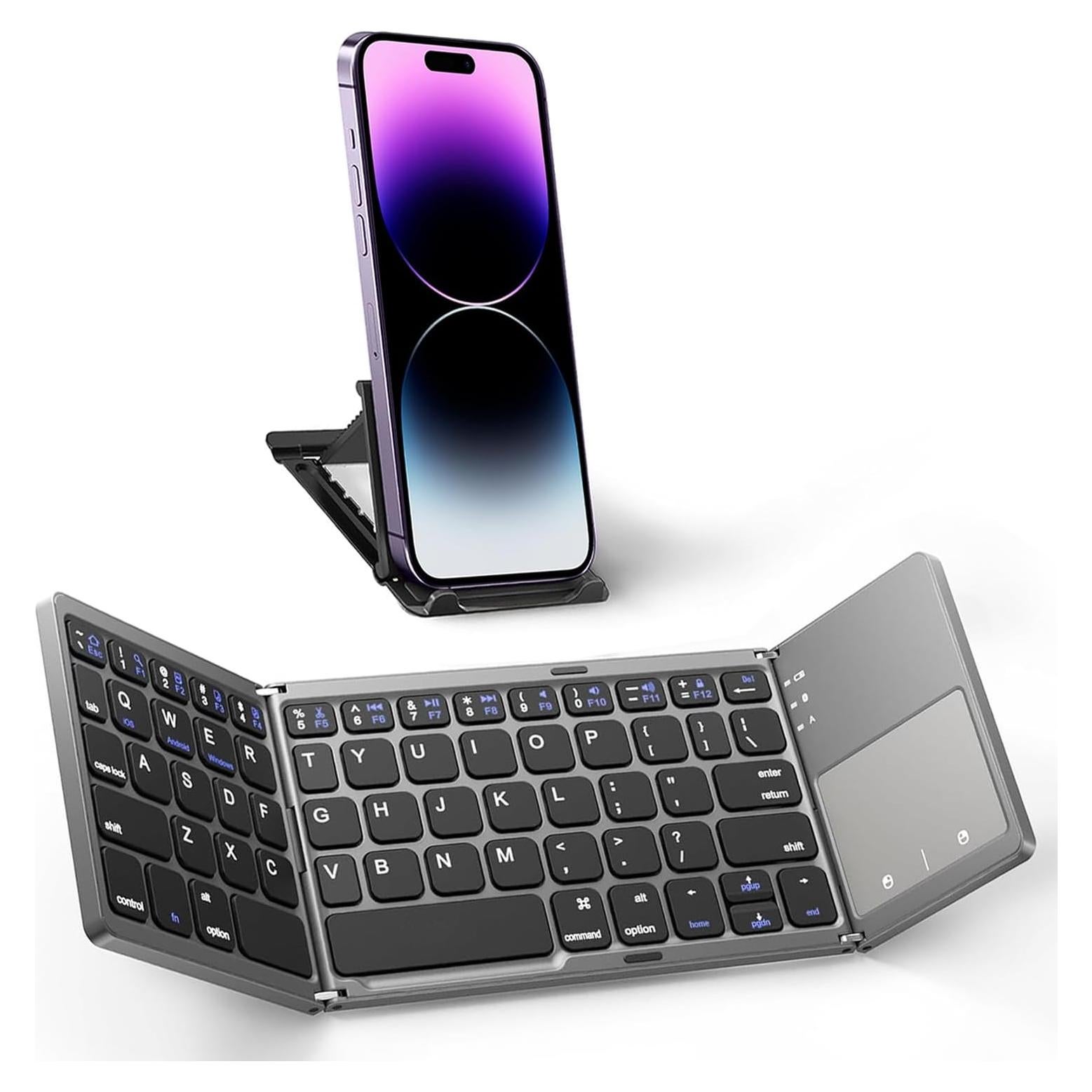 Teclado Bluetooth Plegable KUNSI con Touchpad y USB-C