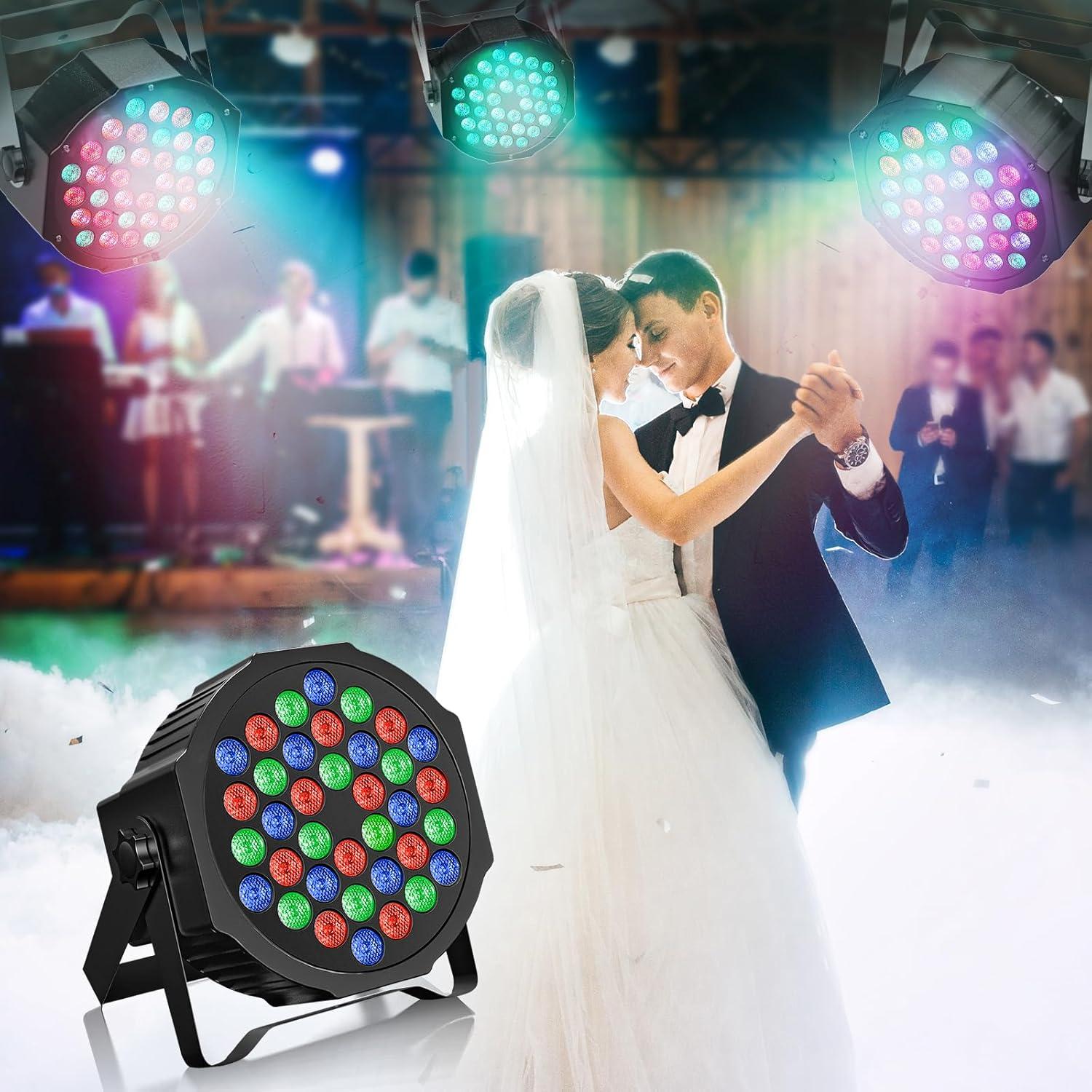 Luces Par U`King RGB 36 LED Batería Inalámbricas DMX