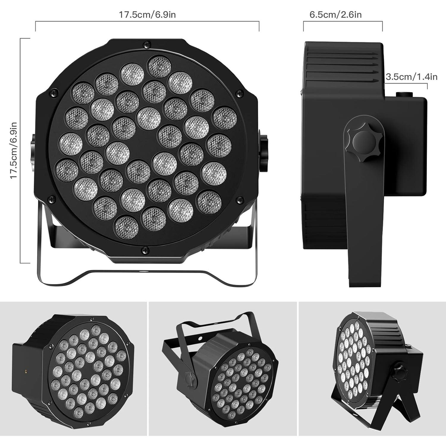 Luces Par U`King RGB 36 LED Batería Inalámbricas DMX