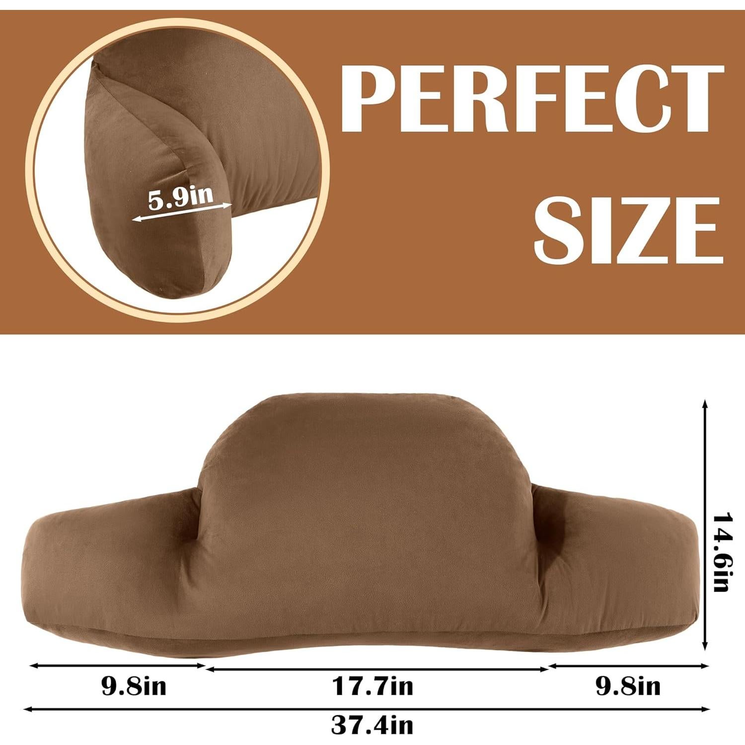 Almohada Lumbar MABOZOO 94x36.8cm Soporte Espalda Baja Café