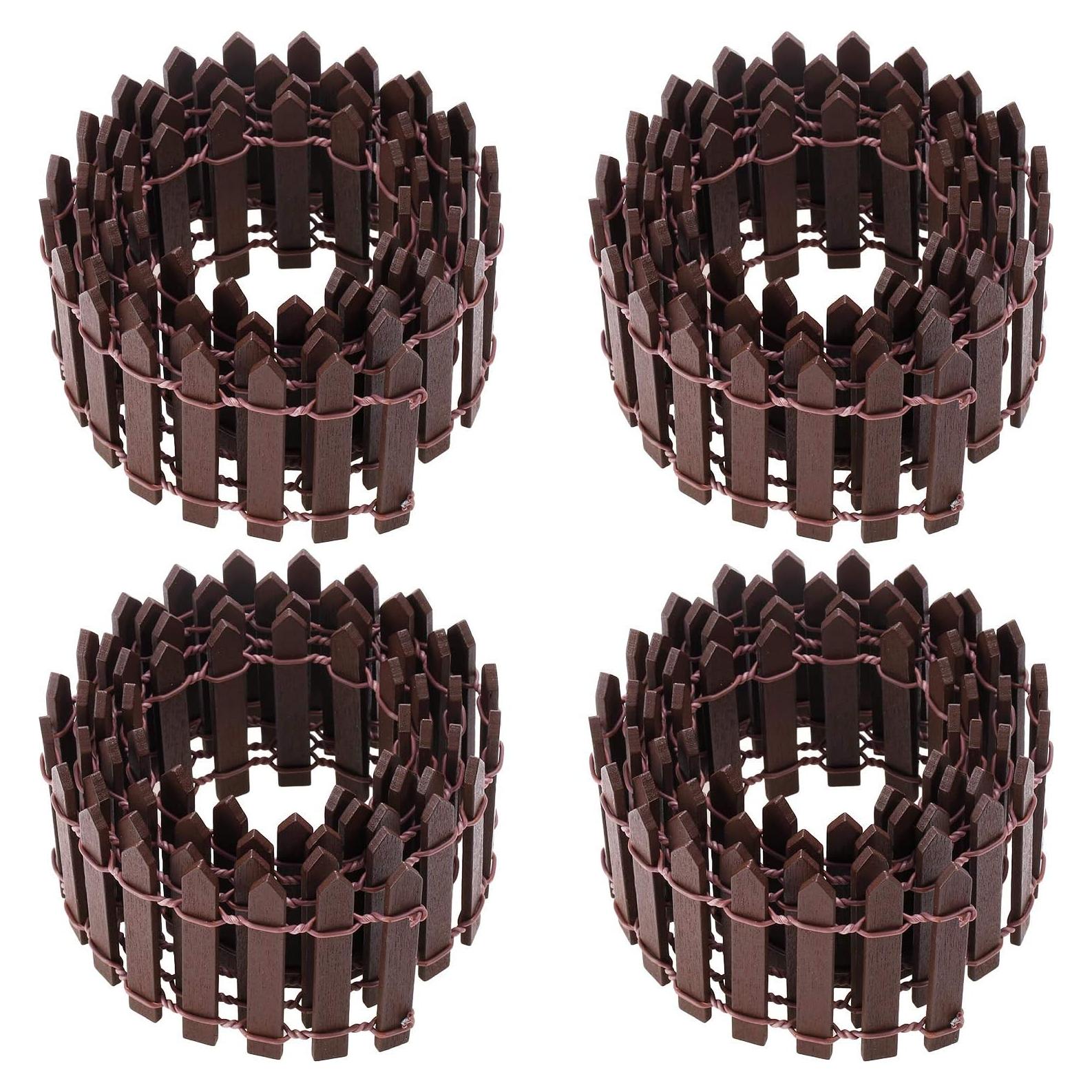 Cerca Picket Miniatura Chinco 4 Piezas 90x5 cm Jardín