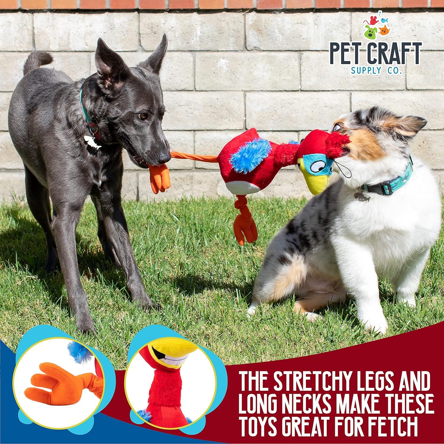 Juguetes Interactivos para Perros Craft Puffin y Loro - Paquete de 2