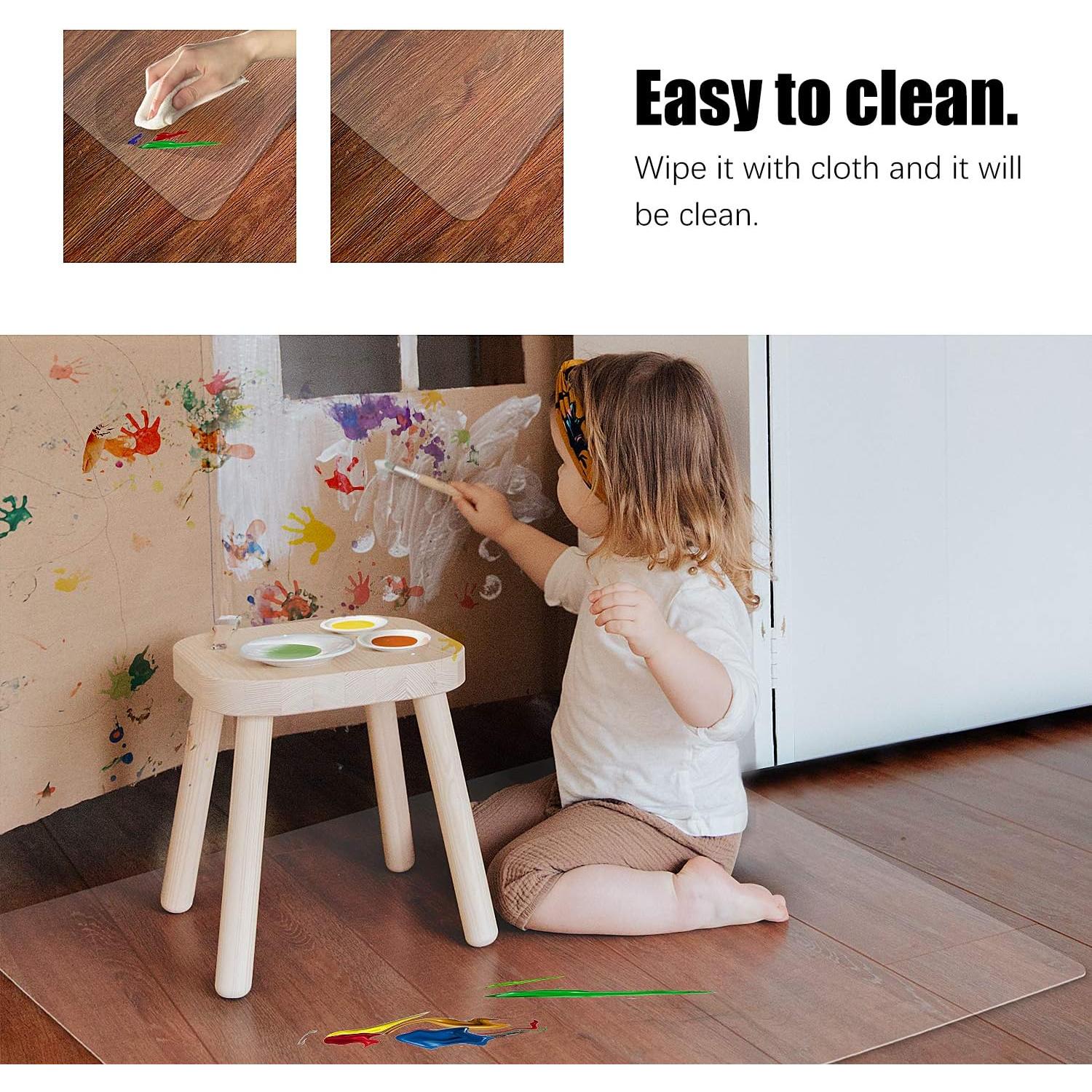 Alfombrilla Kuyal Clear 76x122 cm PVC para Suelos de Madera