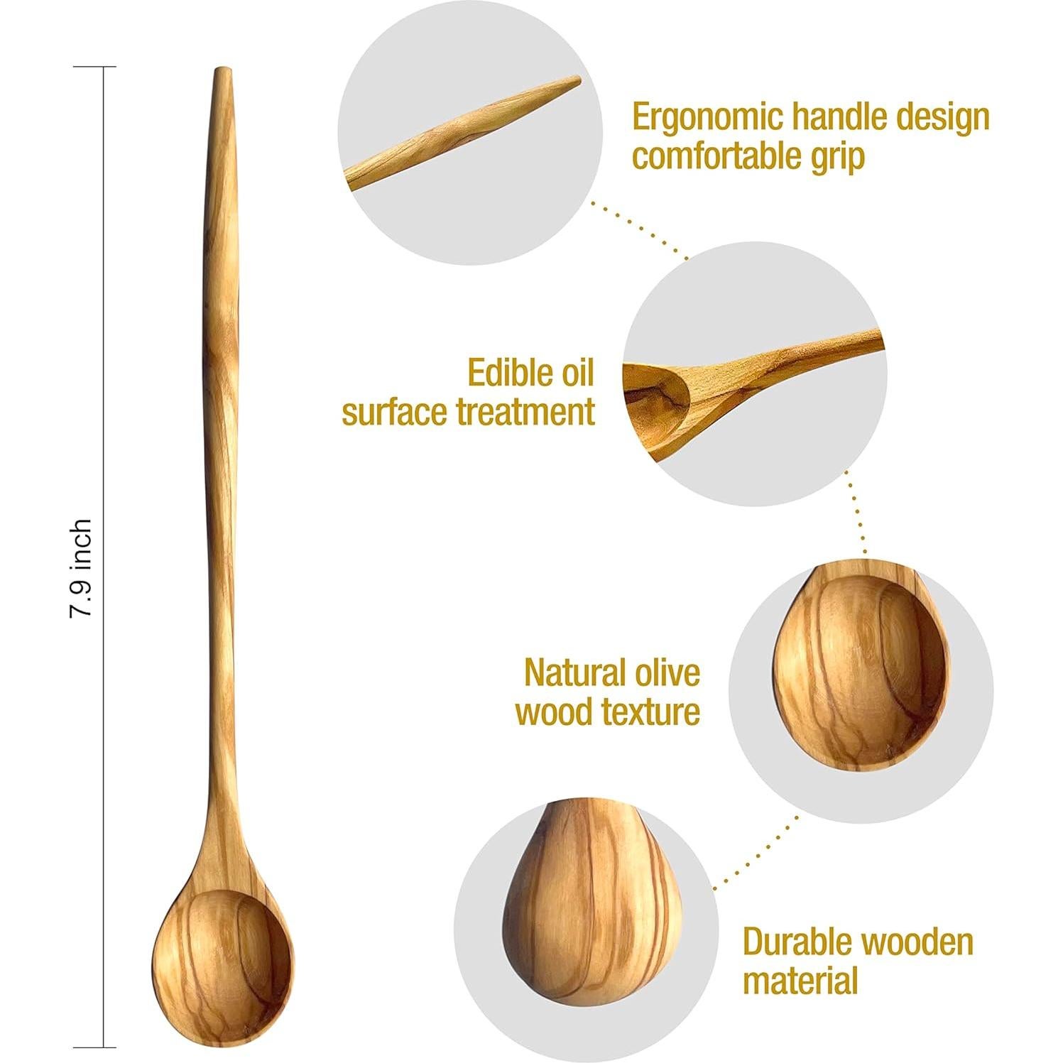 Cuchara de Madera de Olivo 100% Natural Wonderful Household