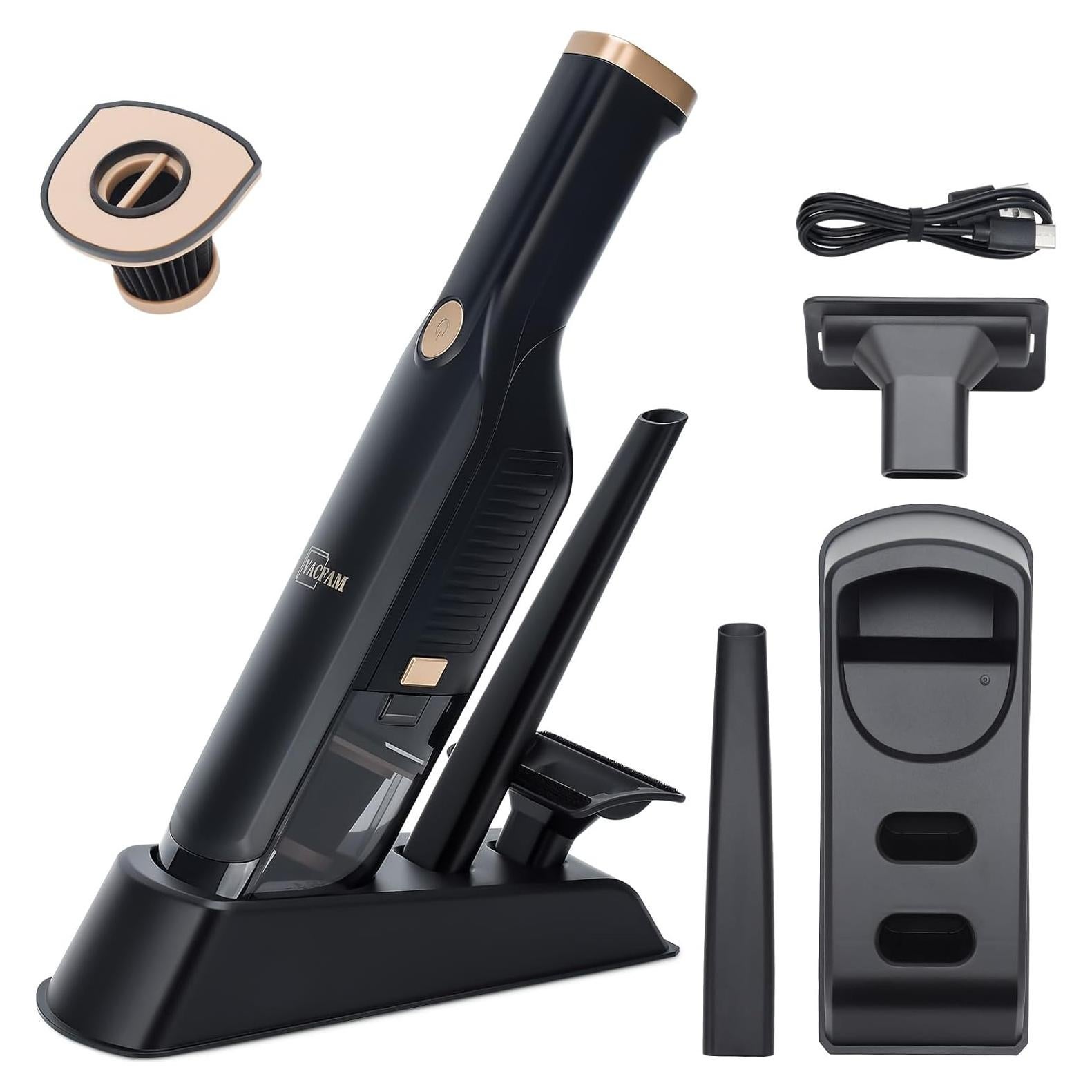 Aspiradora de Mano Inalámbrica VACFAM 2000ml Filtro HEPA