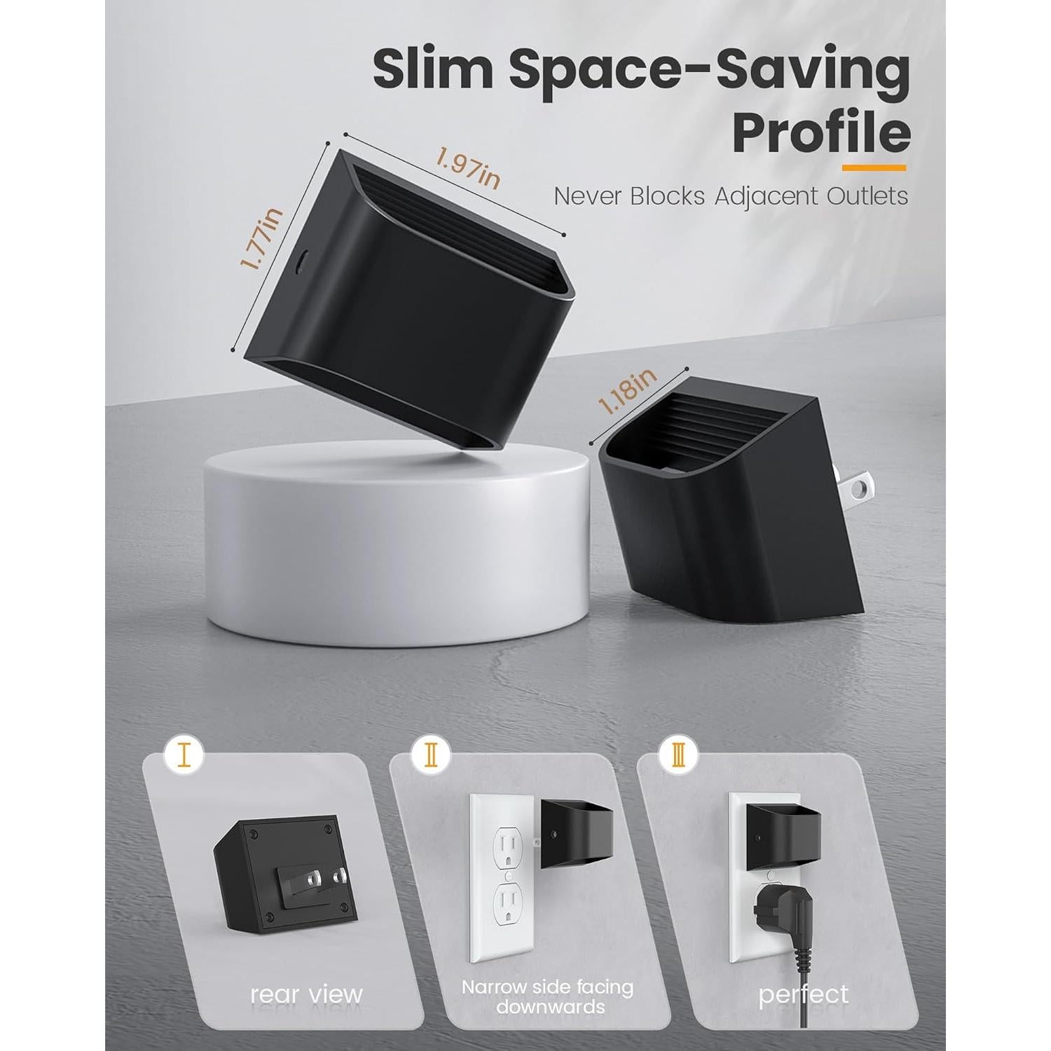 Luces Nocturnas Enchufadas NIORSUN 3000K 2 Paquete Negro