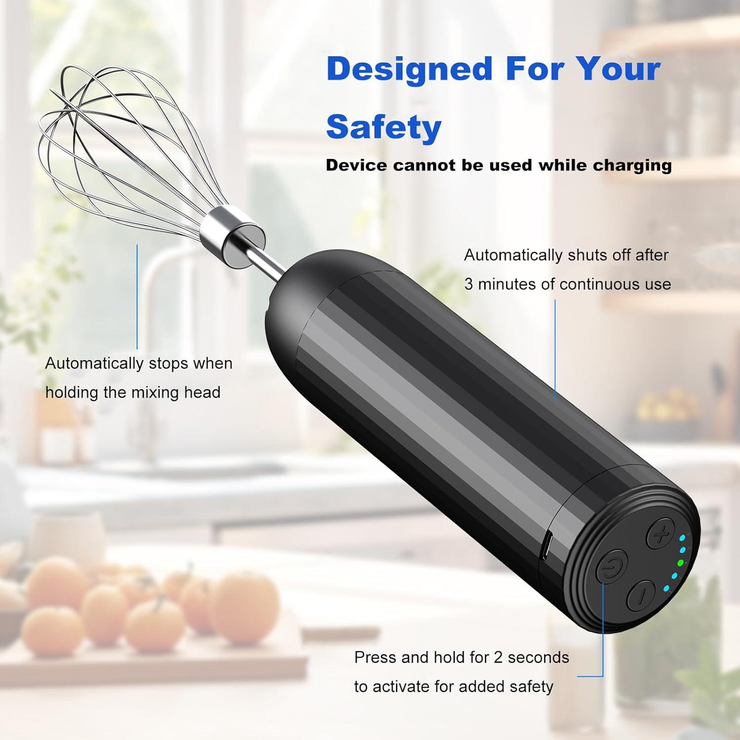 Batidora de Mano Eléctrica PowCube Inalámbrica 4 Velocidades 0.8kg