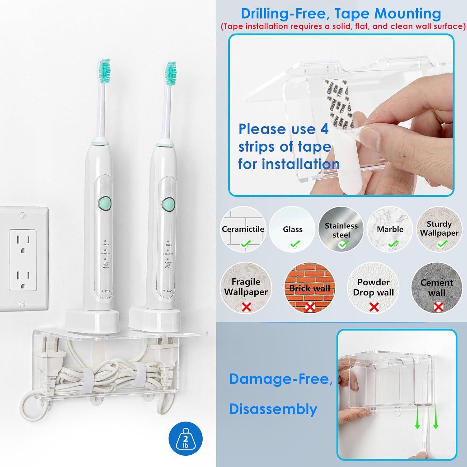 Soporte de Cepillo de Dientes Eléctrico OAPRIRE Acrílico Transparente