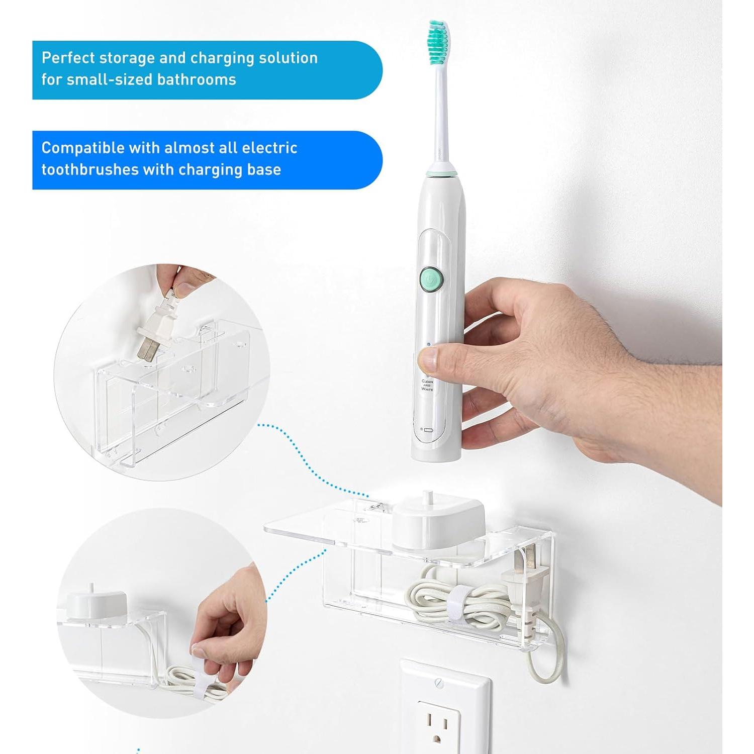 Soporte de Cepillo de Dientes Eléctrico OAPRIRE Acrílico Transparente