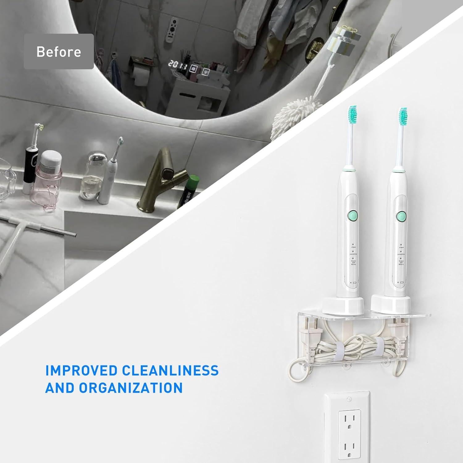 Soporte de Cepillo de Dientes Eléctrico OAPRIRE Acrílico Transparente