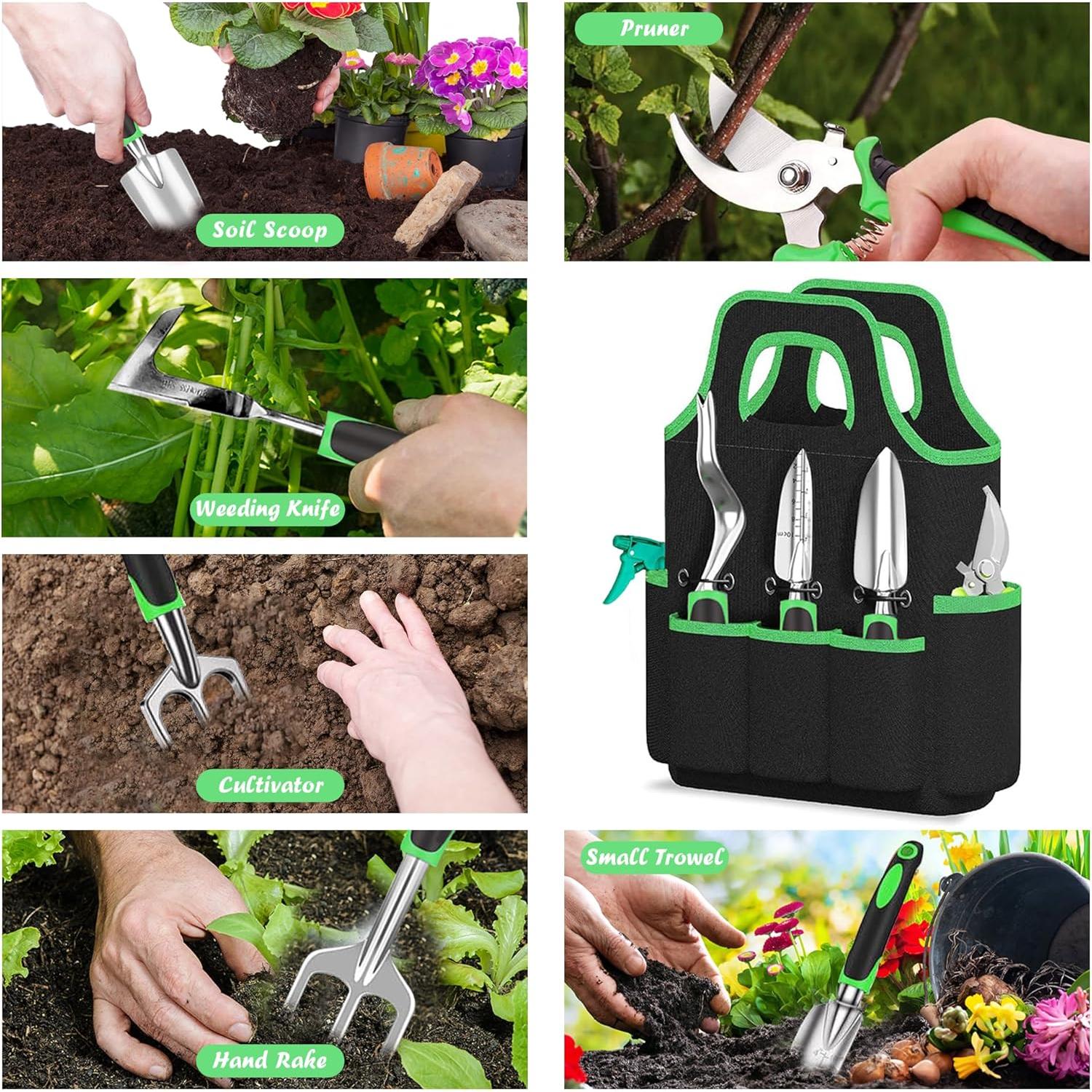 Conjunto de Herramientas de Jardinería WNJ 14 Piezas Acero Inoxidable