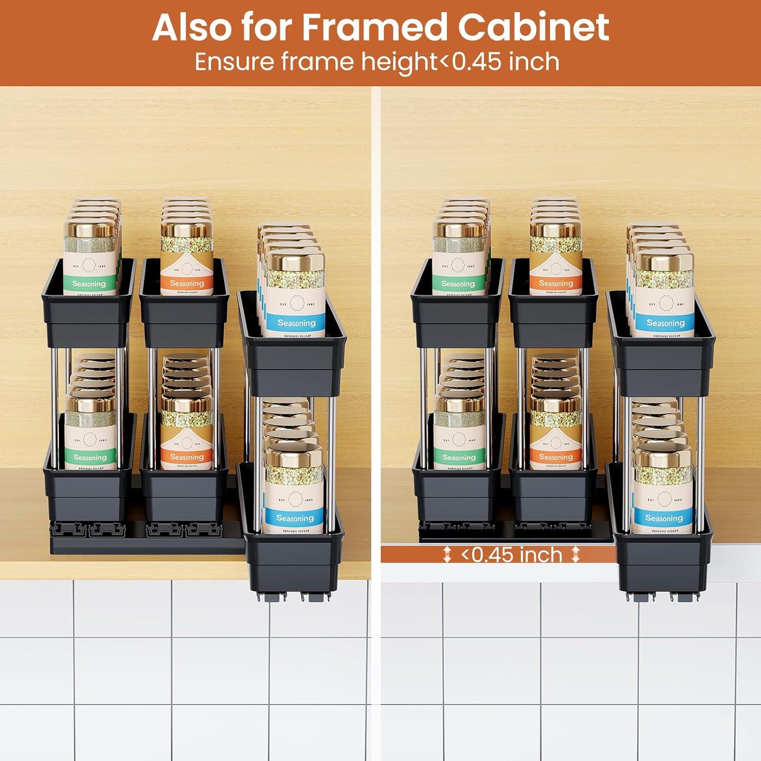 Organizador de Especias Extraíble Mystozer 3 Cajones Negro