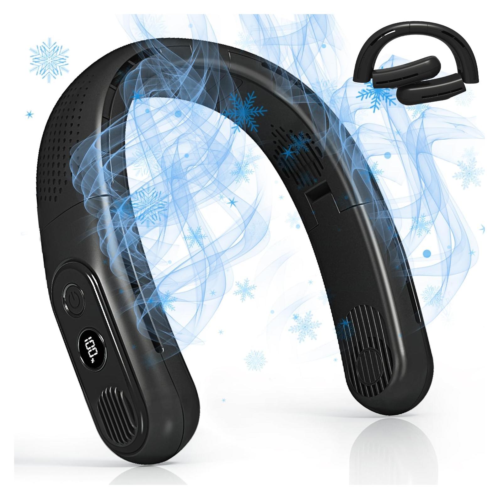 Ventilador de Cuello Recargable OLV 6000mAh 3 Velocidades LED