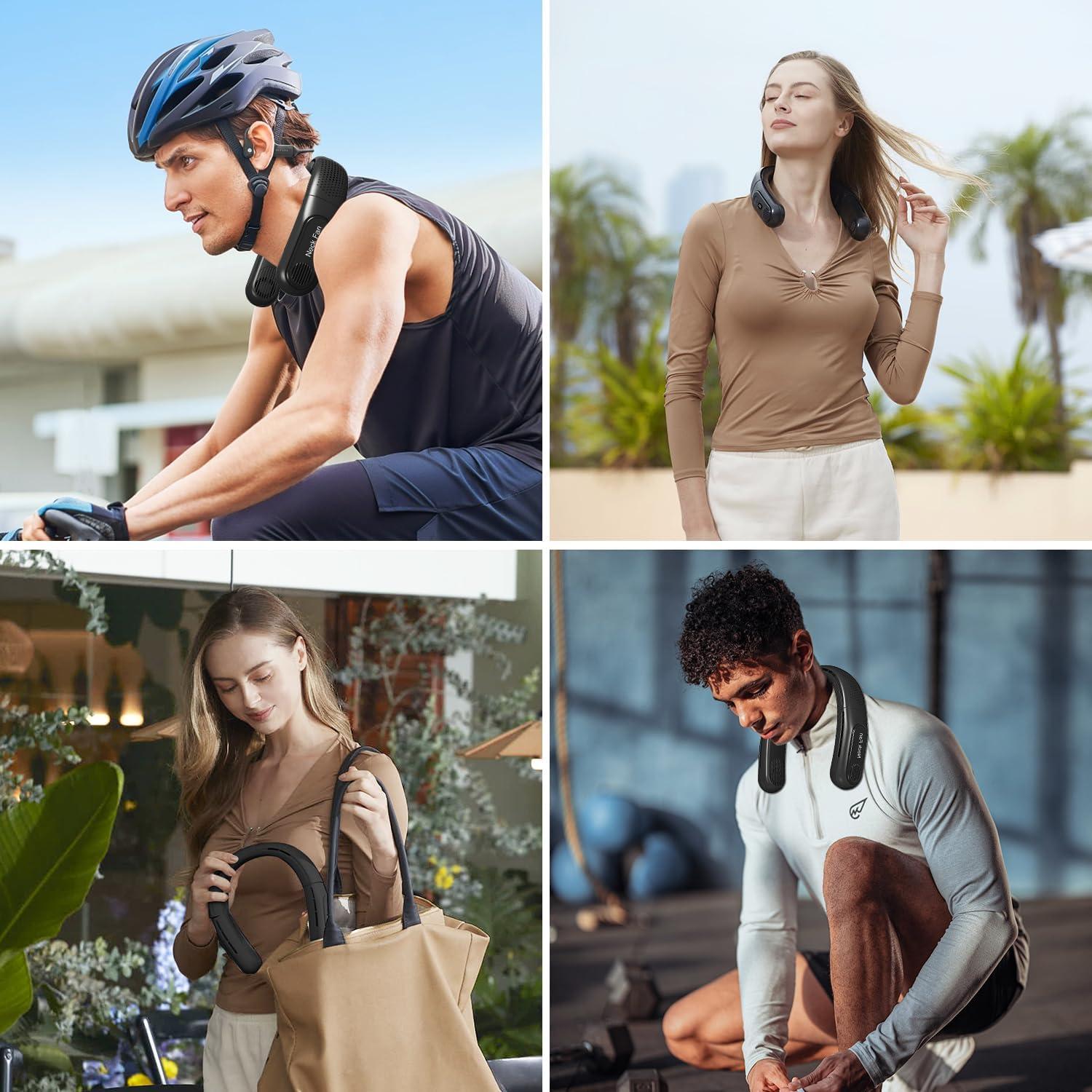 Ventilador de Cuello Recargable OLV 6000mAh 3 Velocidades LED